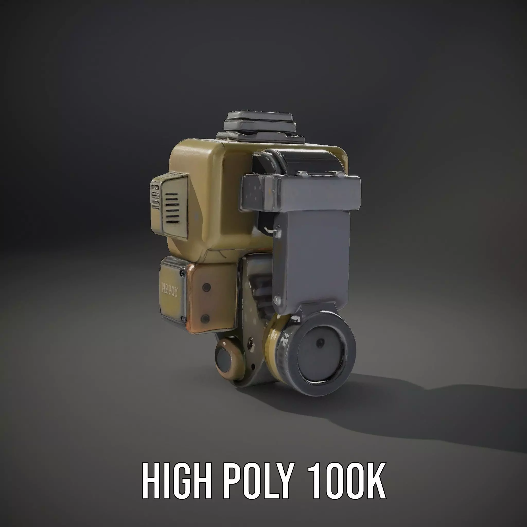 Retro Futuristic Wrist Gadget model pack with Interactive Screen Low-poly 3D model_23