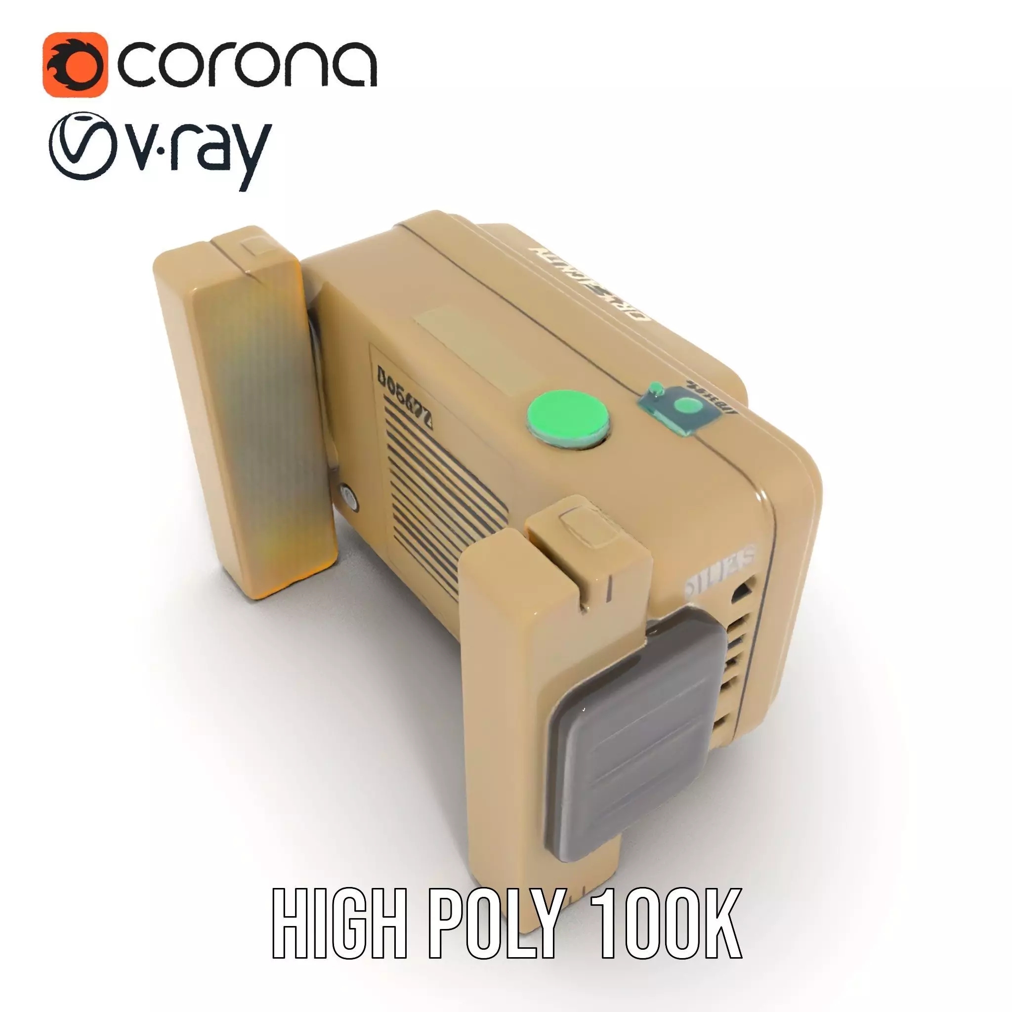 Retro Futuristic Wrist Device Model Pack with Interactive Dis... Low-poly 3D model_27