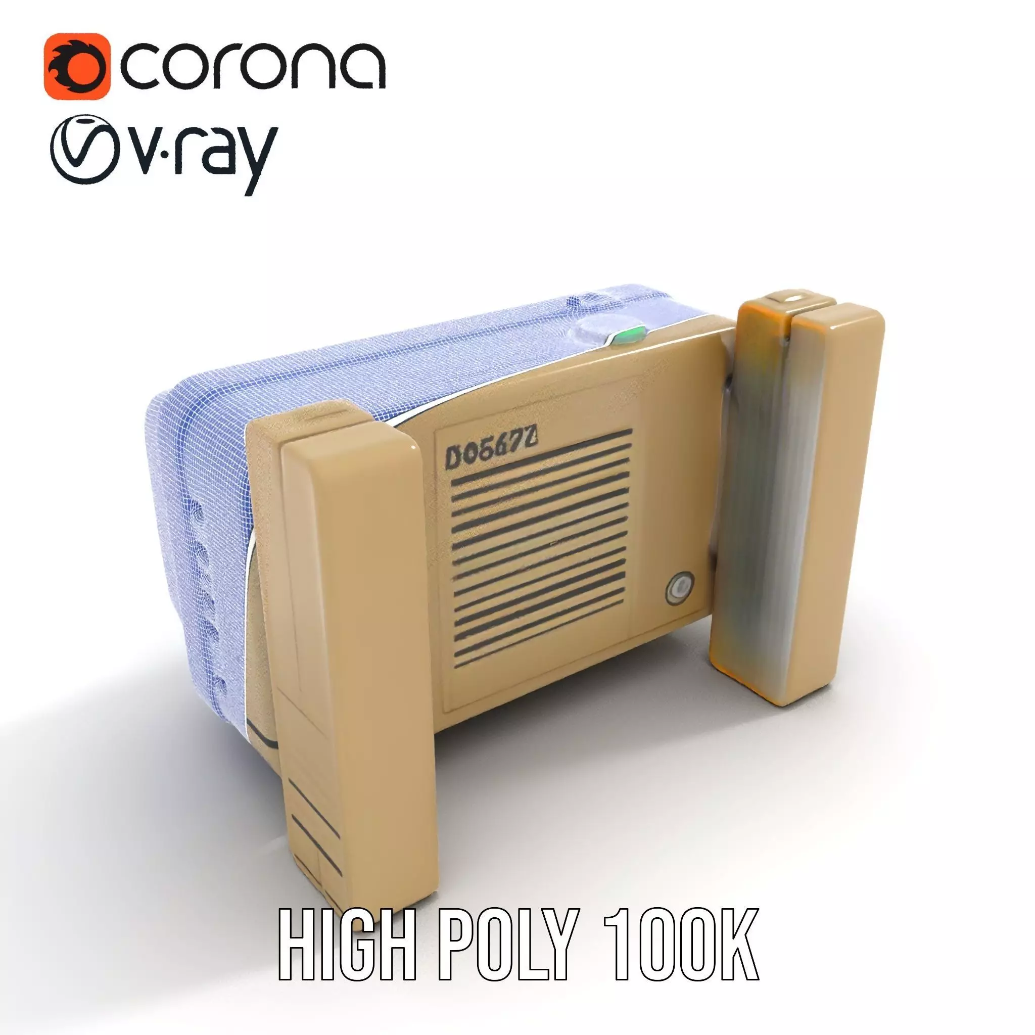 Retro Futuristic Wrist Device Model Pack with Interactive Dis... Low-poly 3D model_24