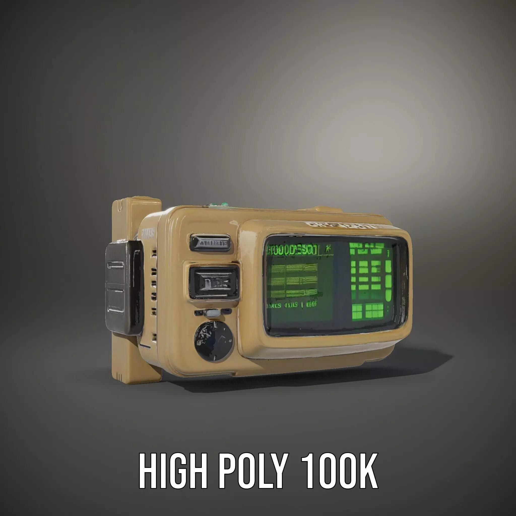 Retro Futuristic Wrist Device Model Pack with Interactive Dis... Low-poly 3D model_9