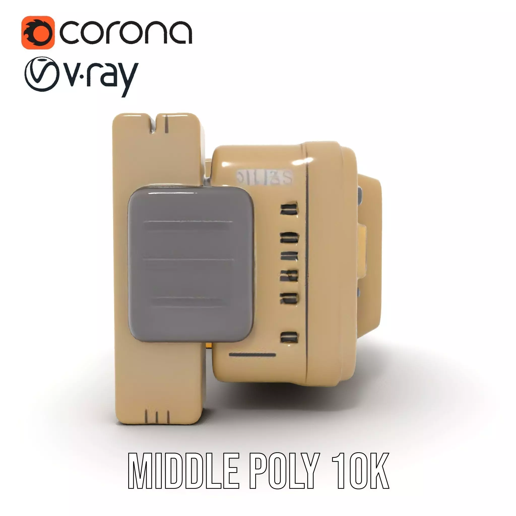 Retro Futuristic Wrist Device Model Pack with Interactive Dis... Low-poly 3D model_16