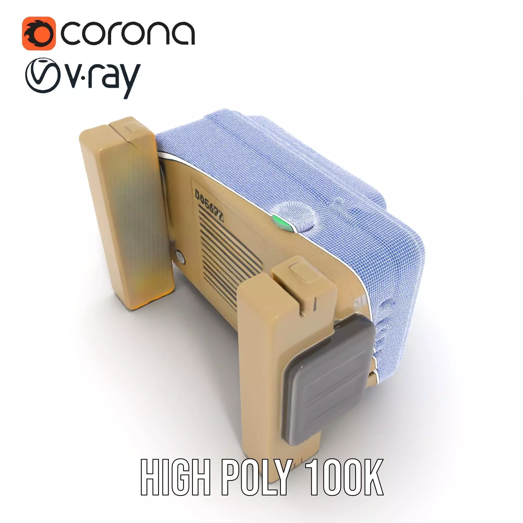 Retro Futuristic Wrist Device Model Pack with Interactive Dis... Low-poly 3D model_34