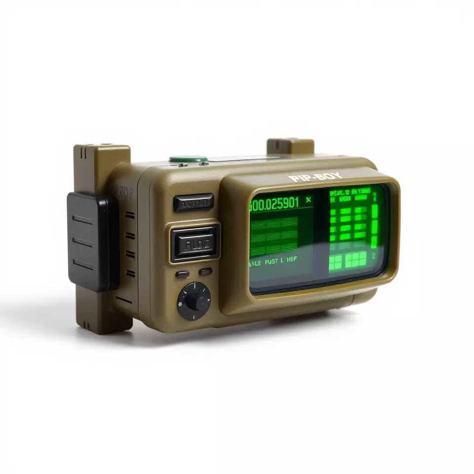 Retro Futuristic Wrist Device Model Pack with Interactive Dis... Low-poly 3D model_3