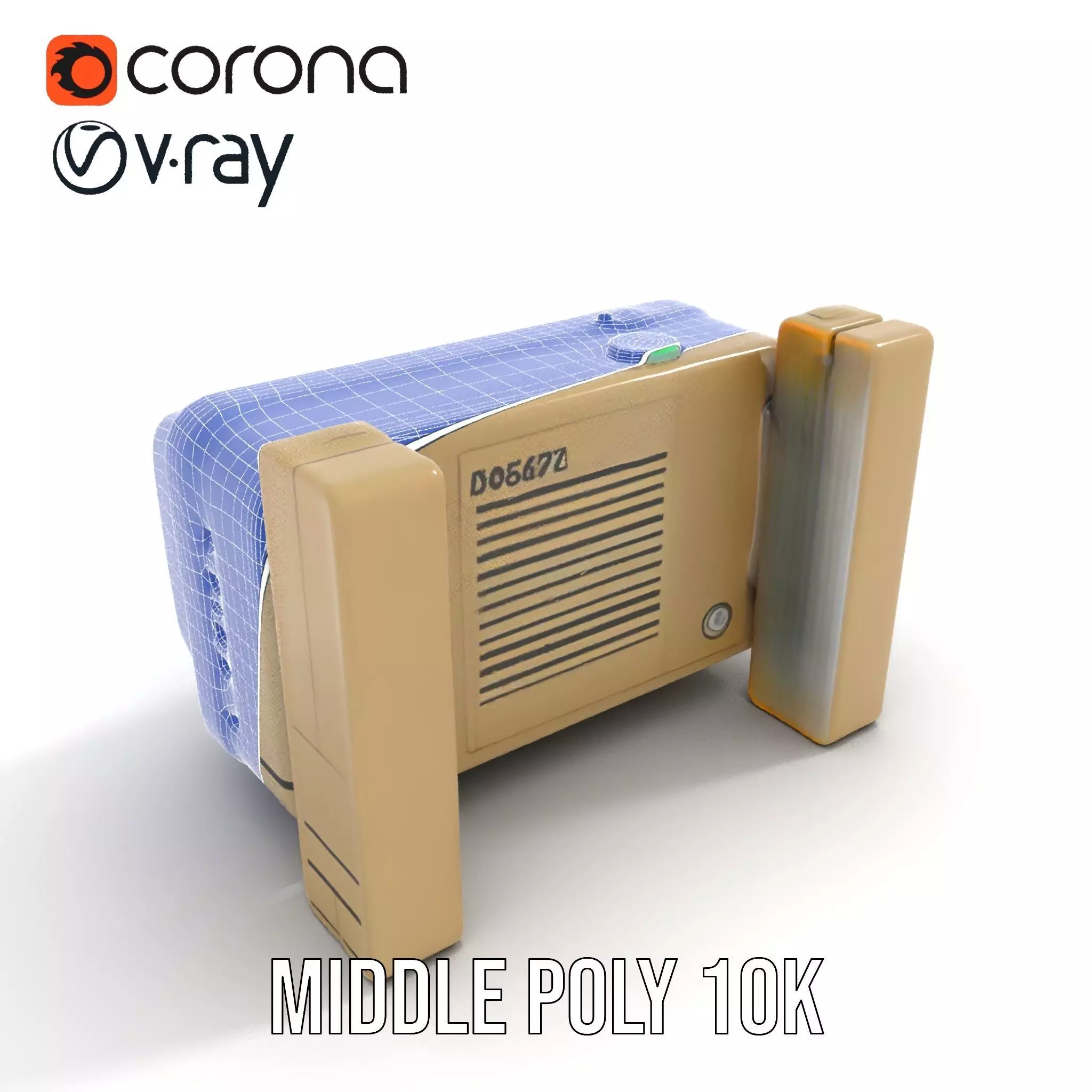 Retro Futuristic Wrist Device Model Pack with Interactive Dis... Low-poly 3D model_30