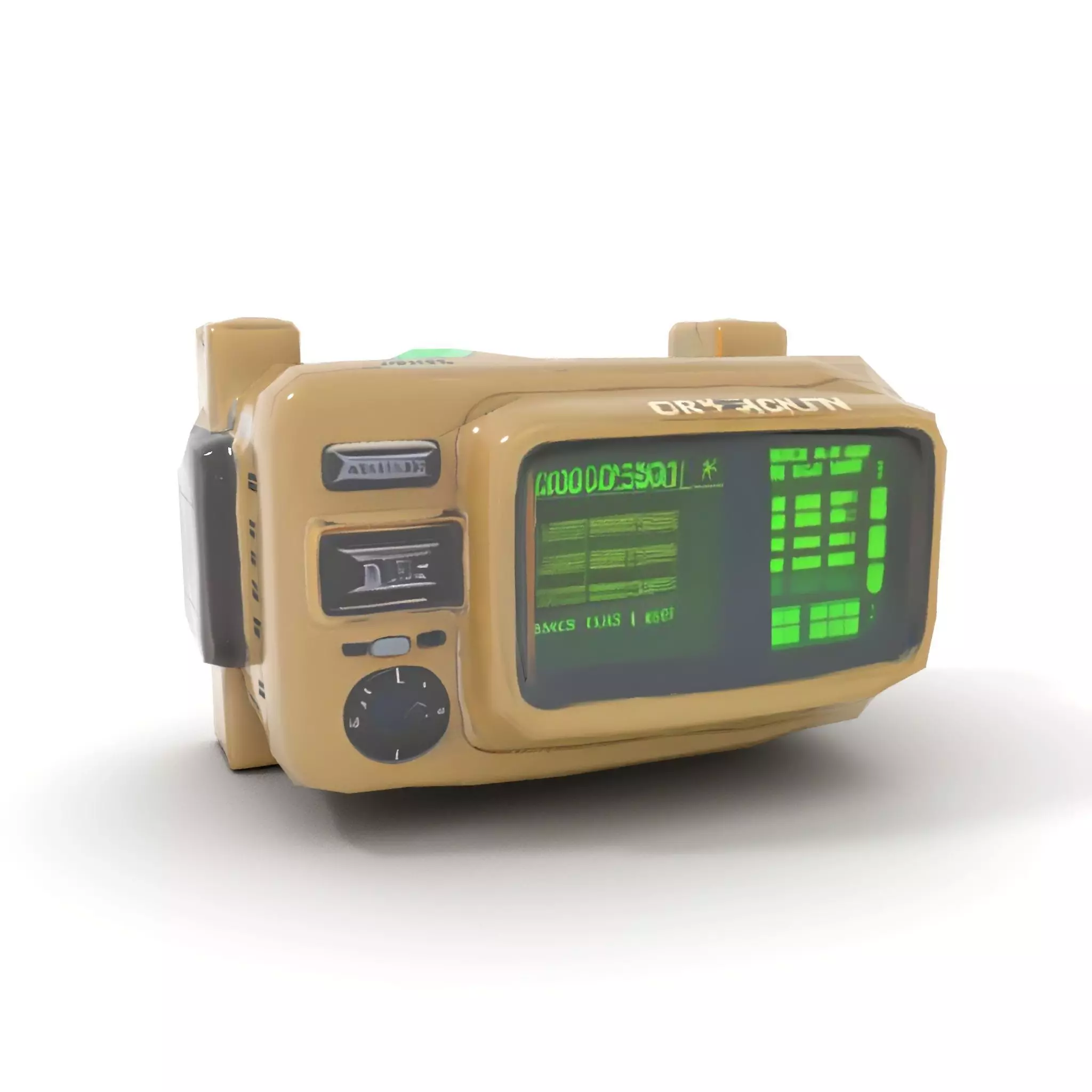 Retro Futuristic Wrist Device Model Pack with Interactive Dis... Low-poly 3D model_8