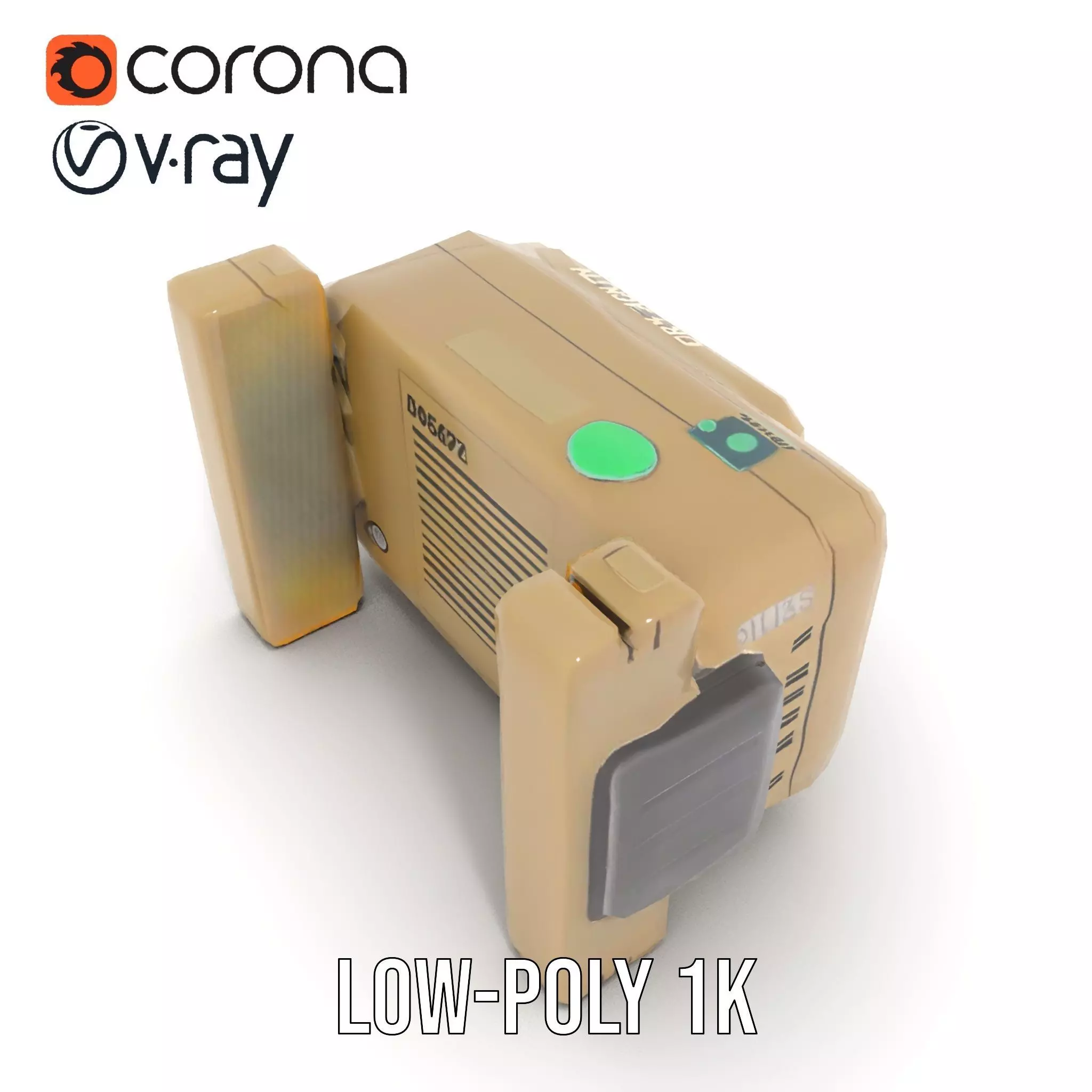 Retro Futuristic Wrist Device Model Pack with Interactive Dis... Low-poly 3D model_10