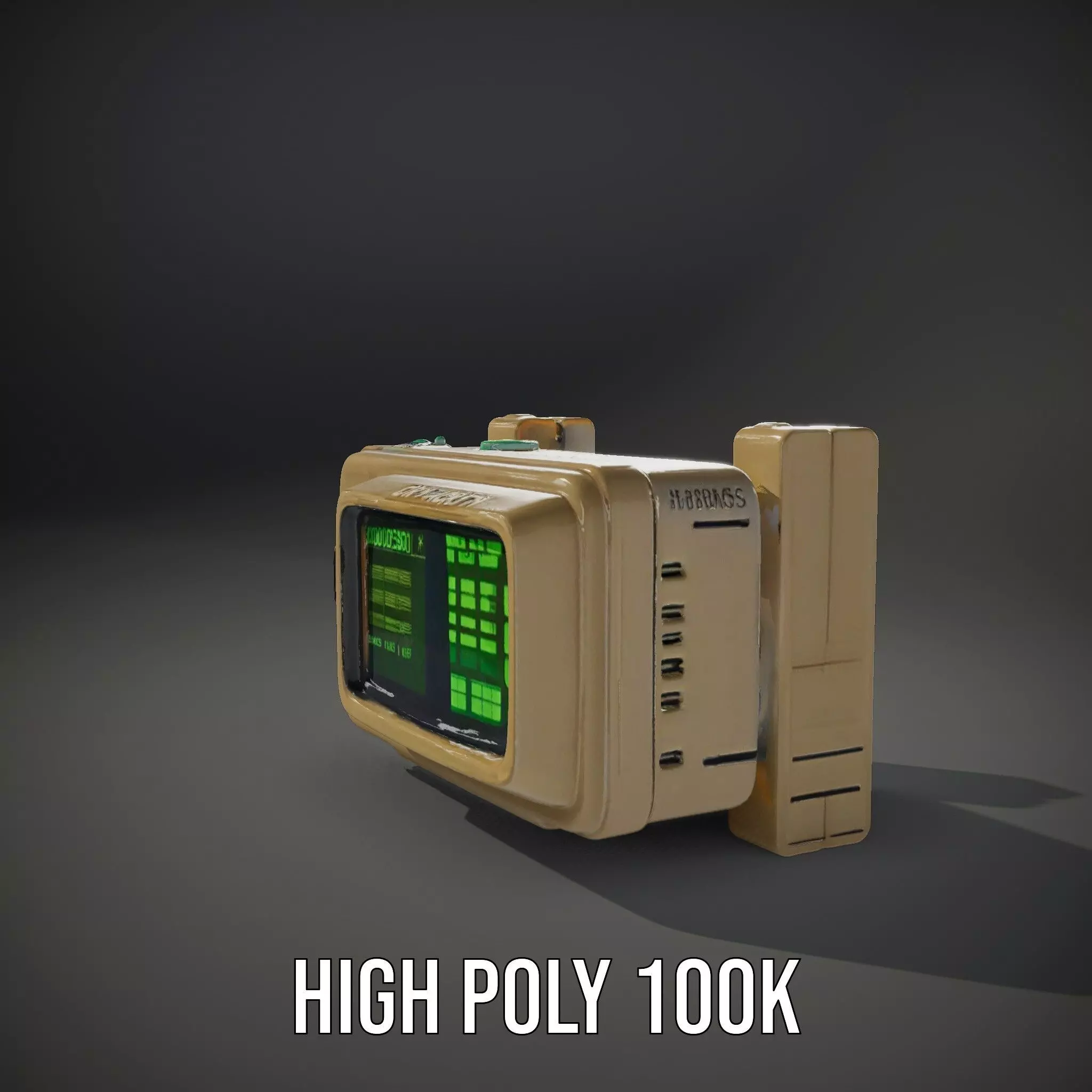 Retro Futuristic Wrist Device Model Pack with Interactive Dis... Low-poly 3D model_11