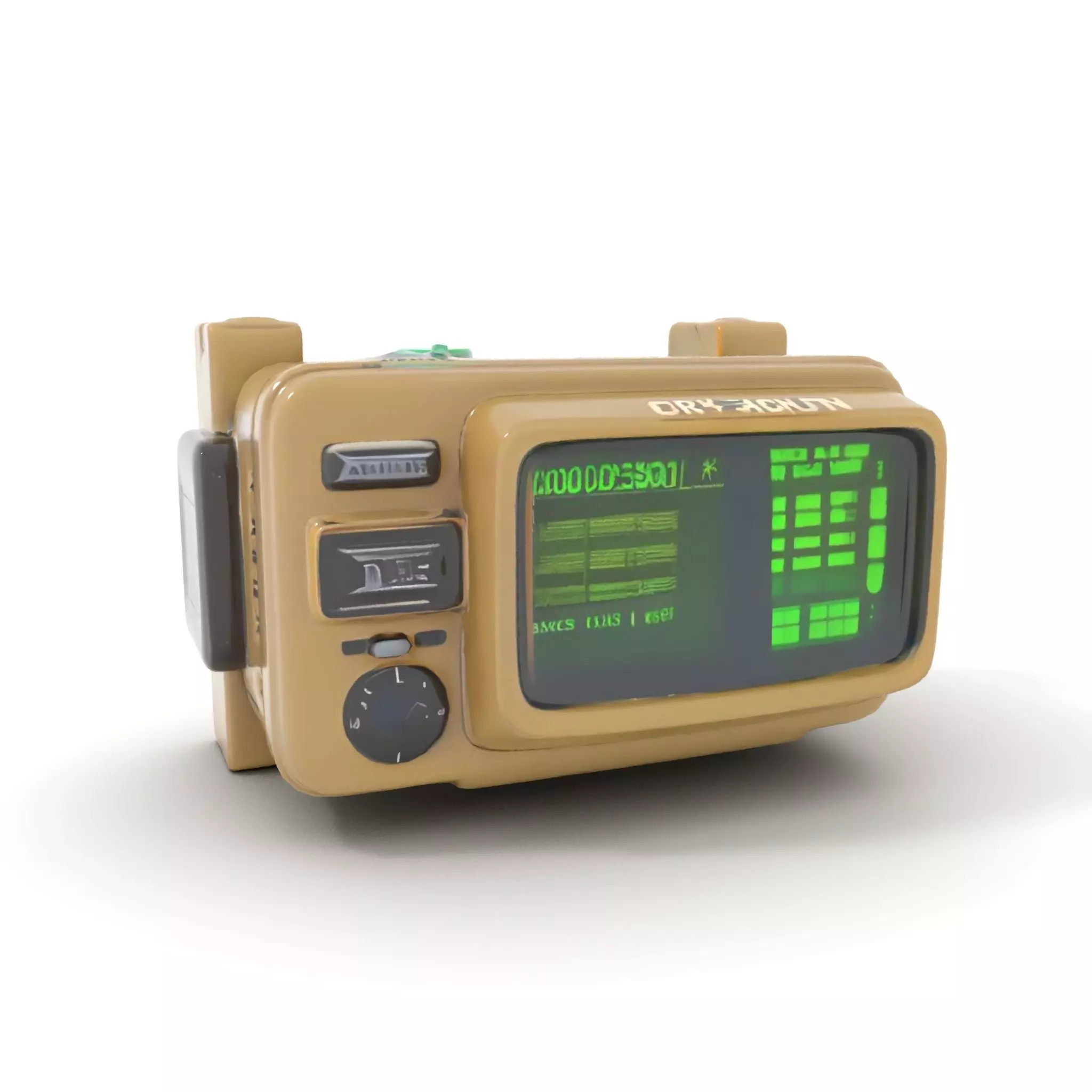 Retro Futuristic Wrist Device Model Pack with Interactive Dis... Low-poly 3D model_7