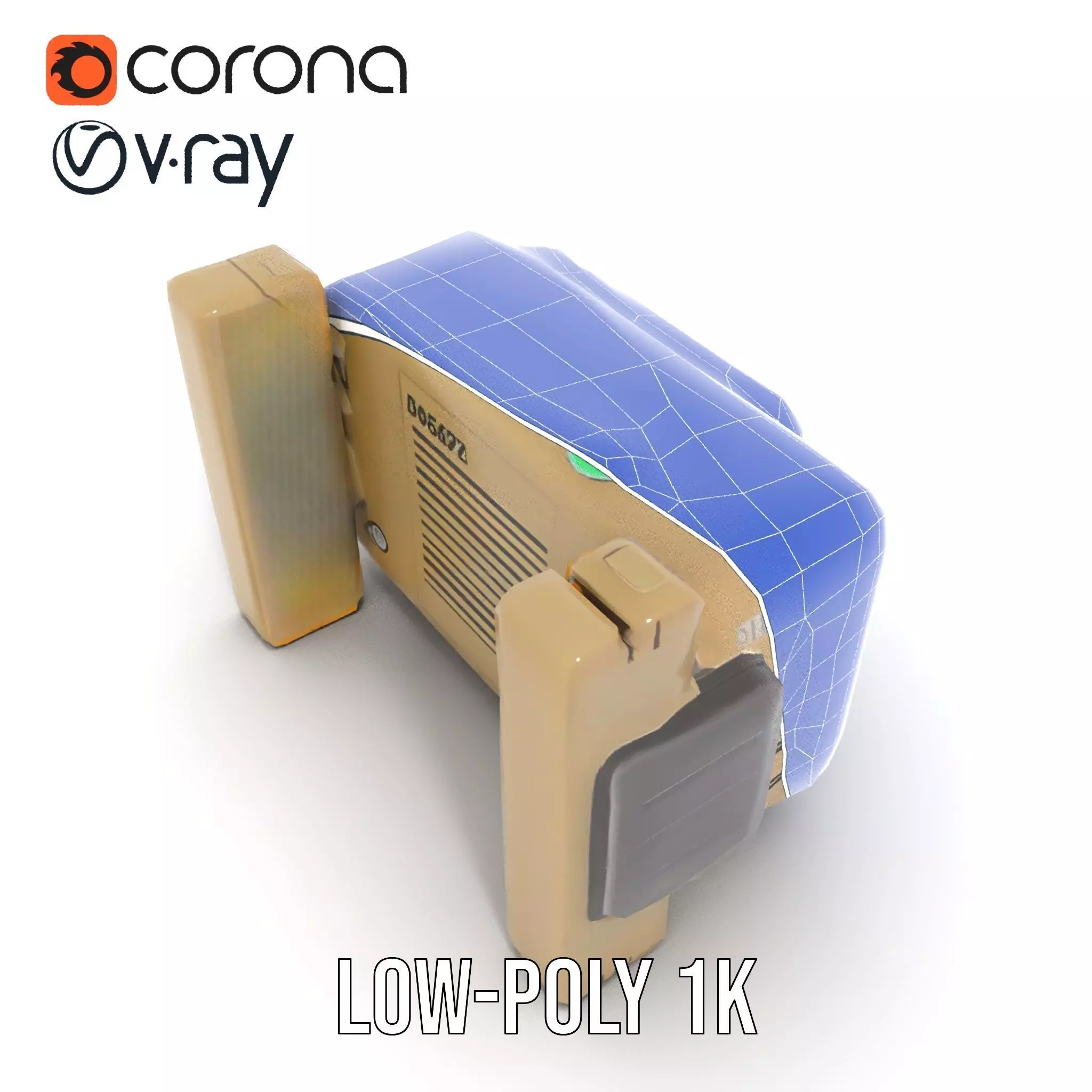 Retro Futuristic Wrist Device Model Pack with Interactive Dis... Low-poly 3D model_20