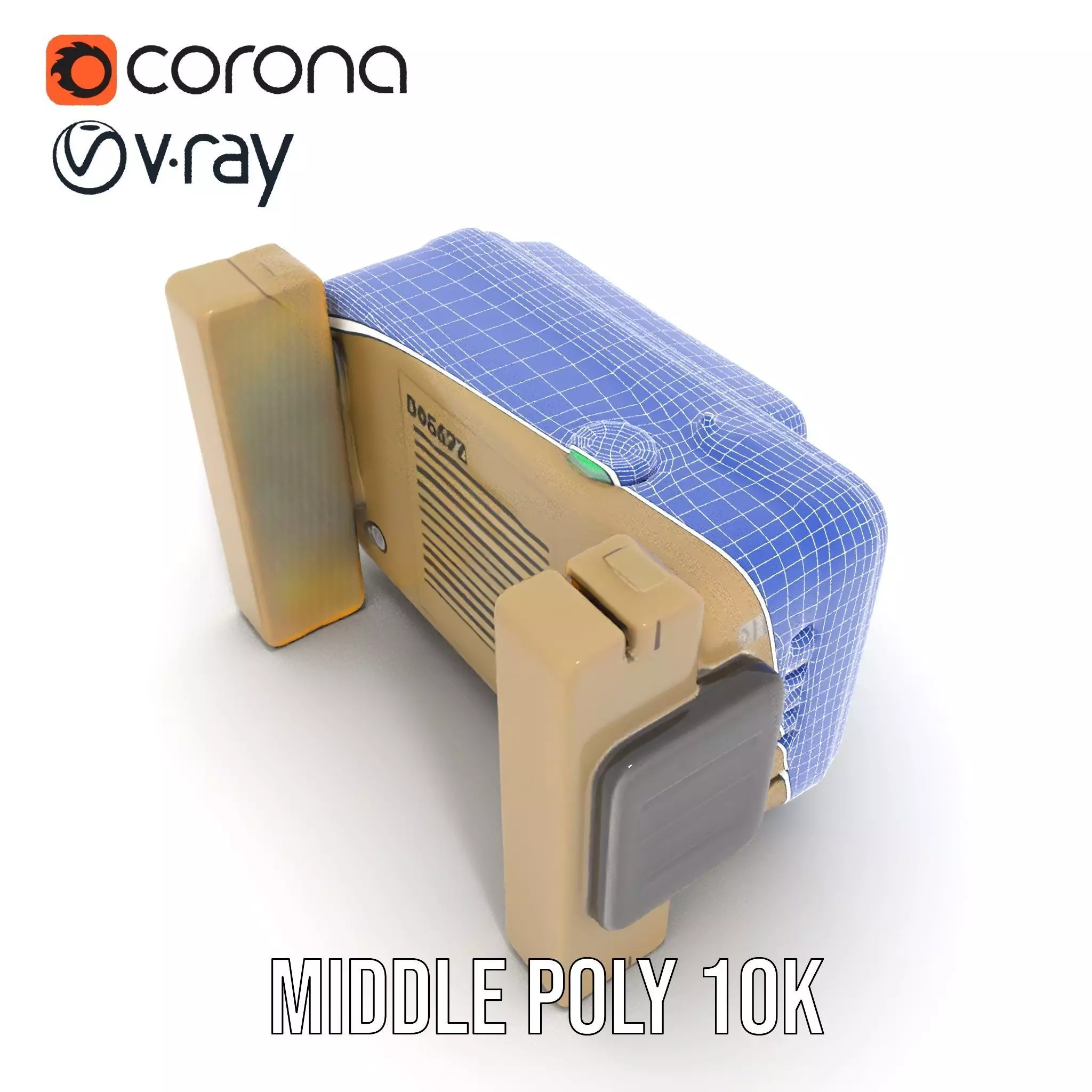 Retro Futuristic Wrist Device Model Pack with Interactive Dis... Low-poly 3D model_22