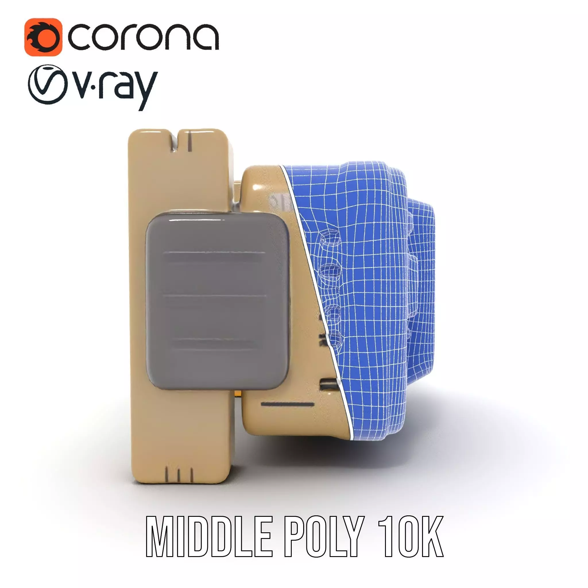 Retro Futuristic Wrist Device Model Pack with Interactive Dis... Low-poly 3D model_28