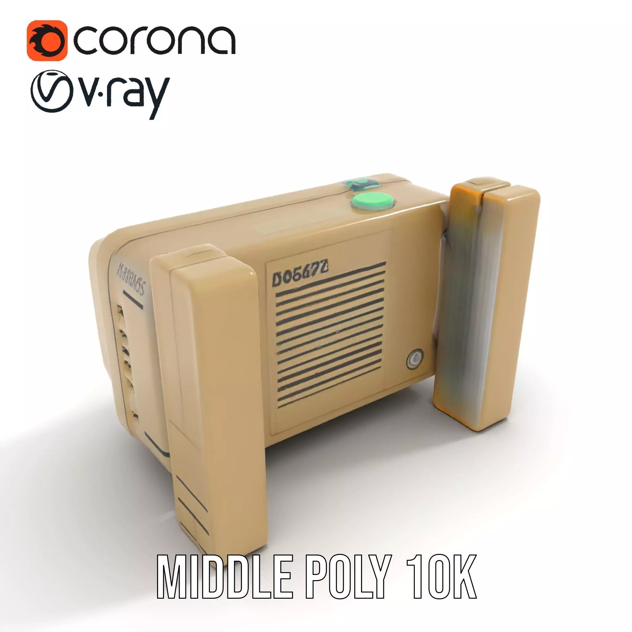 Retro Futuristic Wrist Device Model Pack with Interactive Dis... Low-poly 3D model_6