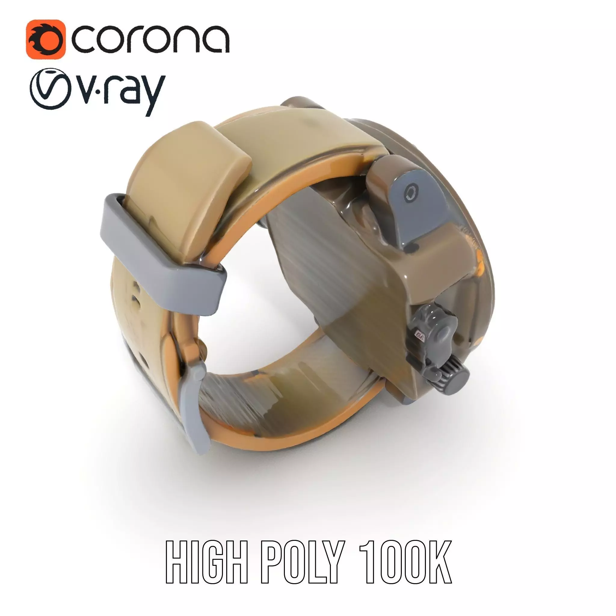 Futuristic Tactical Watch Model Pack Low-poly 3D model_27