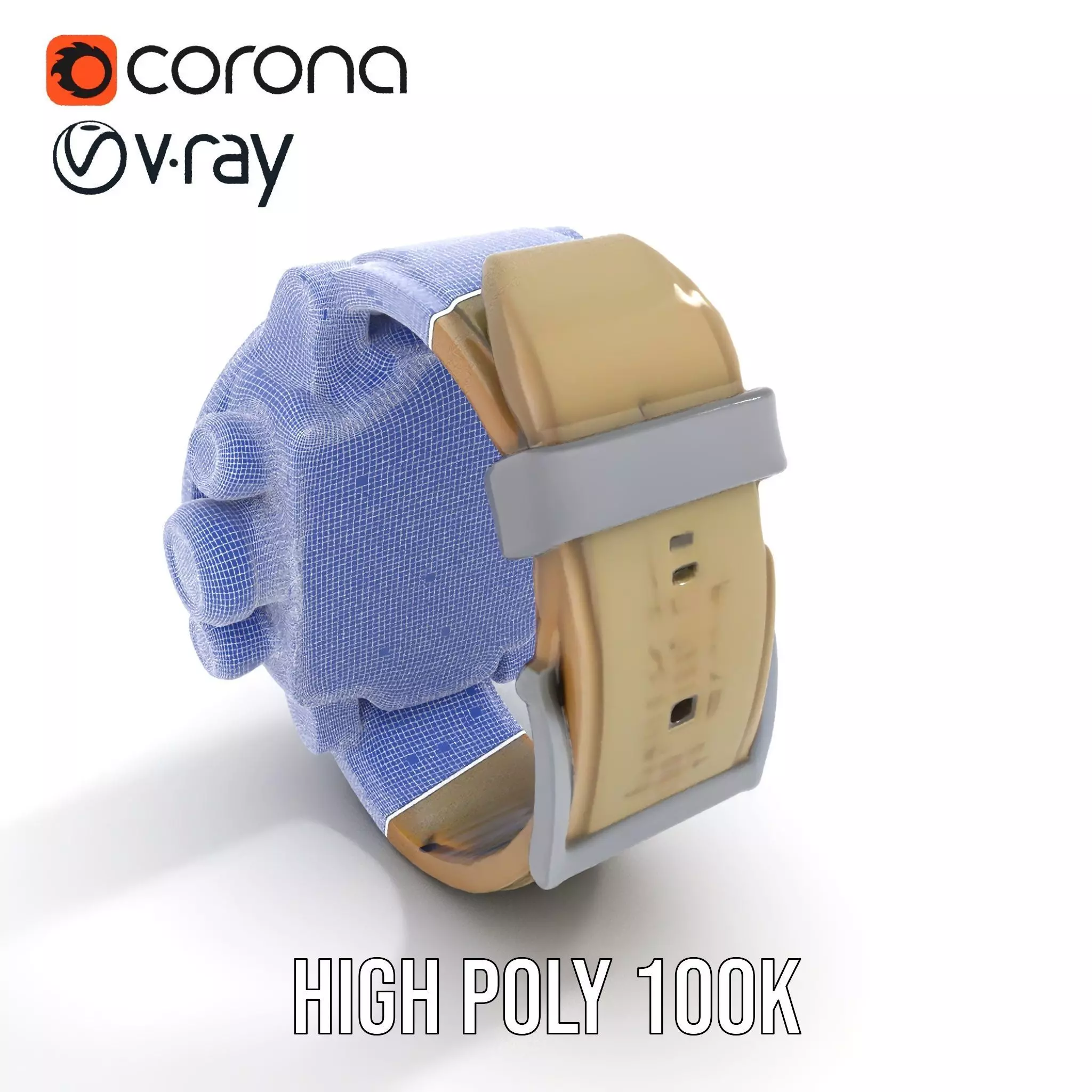 Futuristic Tactical Watch Model Pack Low-poly 3D model_33