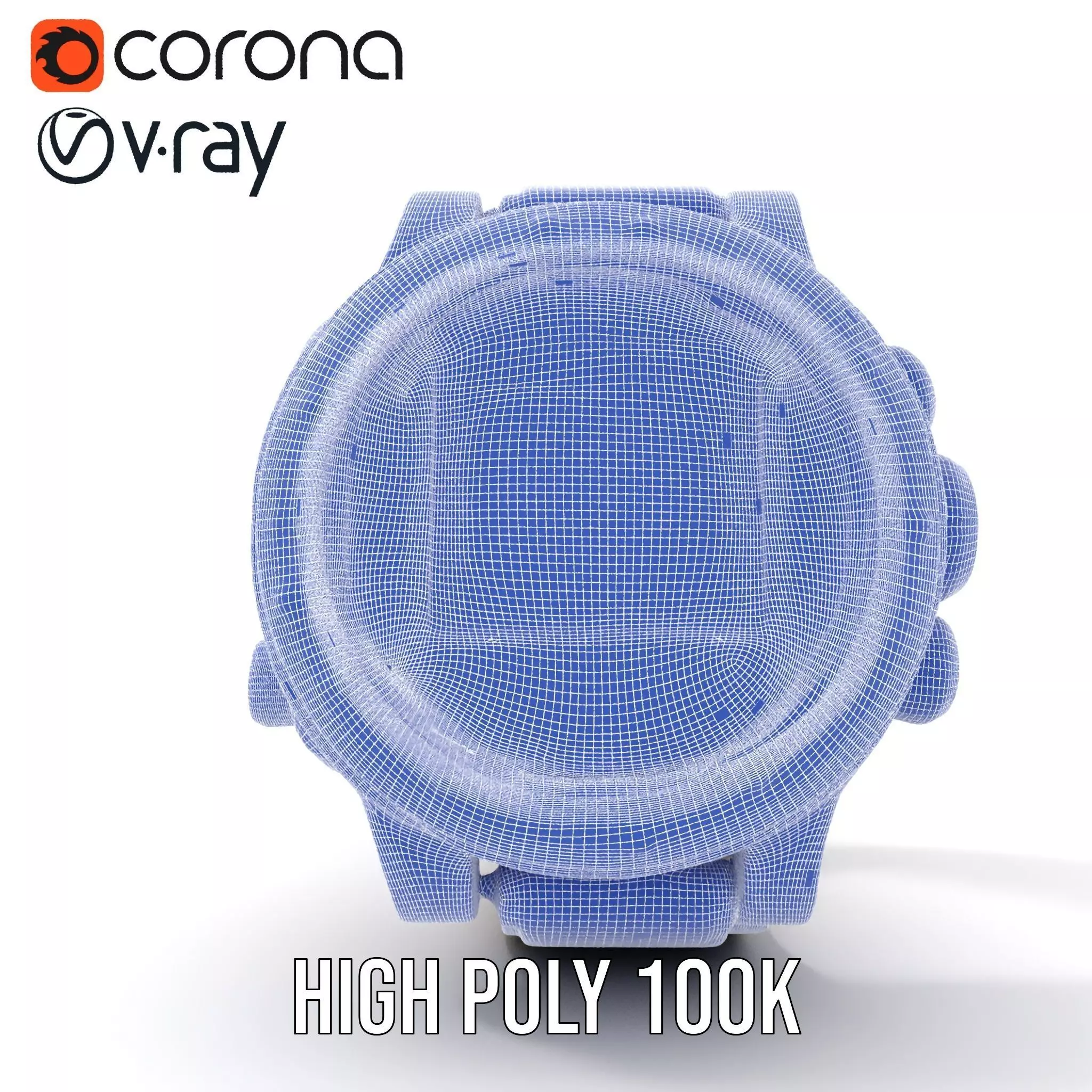 Futuristic Tactical Watch Model Pack Low-poly 3D model_32