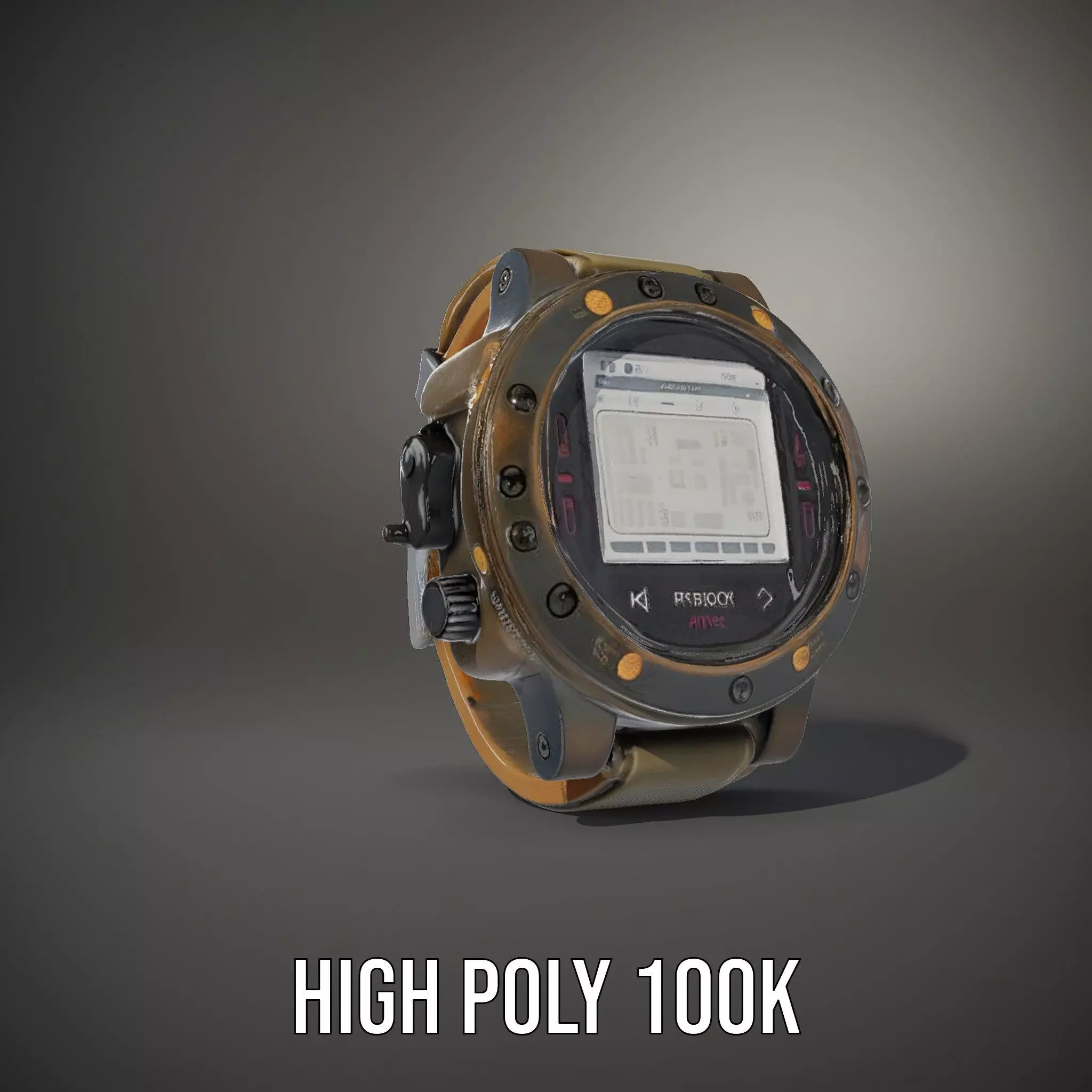 Futuristic Tactical Watch Model Pack Low-poly 3D model_9