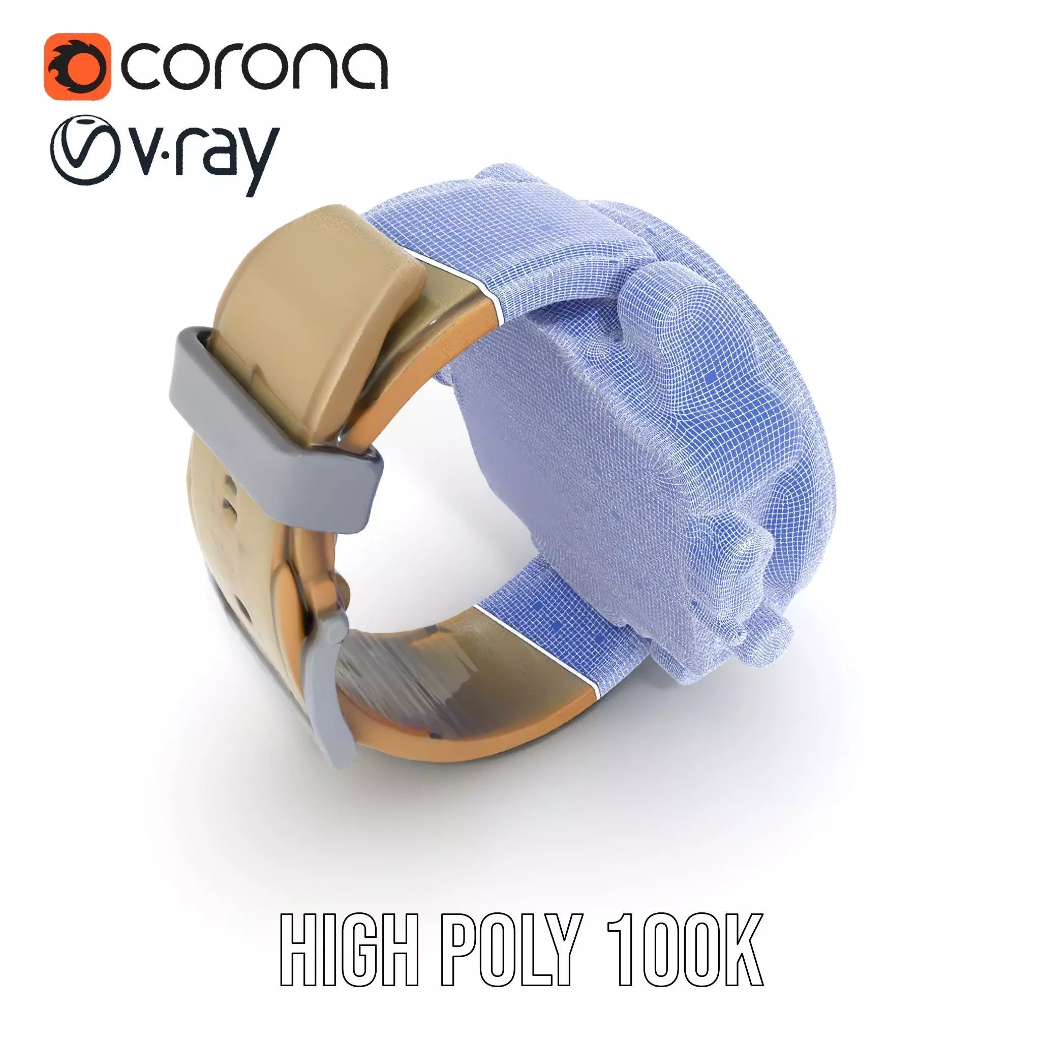 Futuristic Tactical Watch Model Pack Low-poly 3D model_34