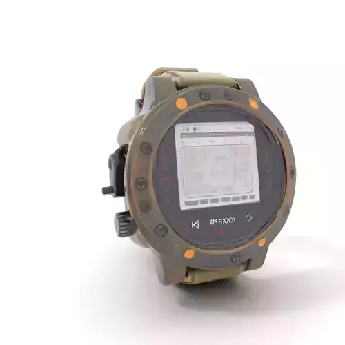 Futuristic Tactical Watch Model Pack Low-poly 3D model