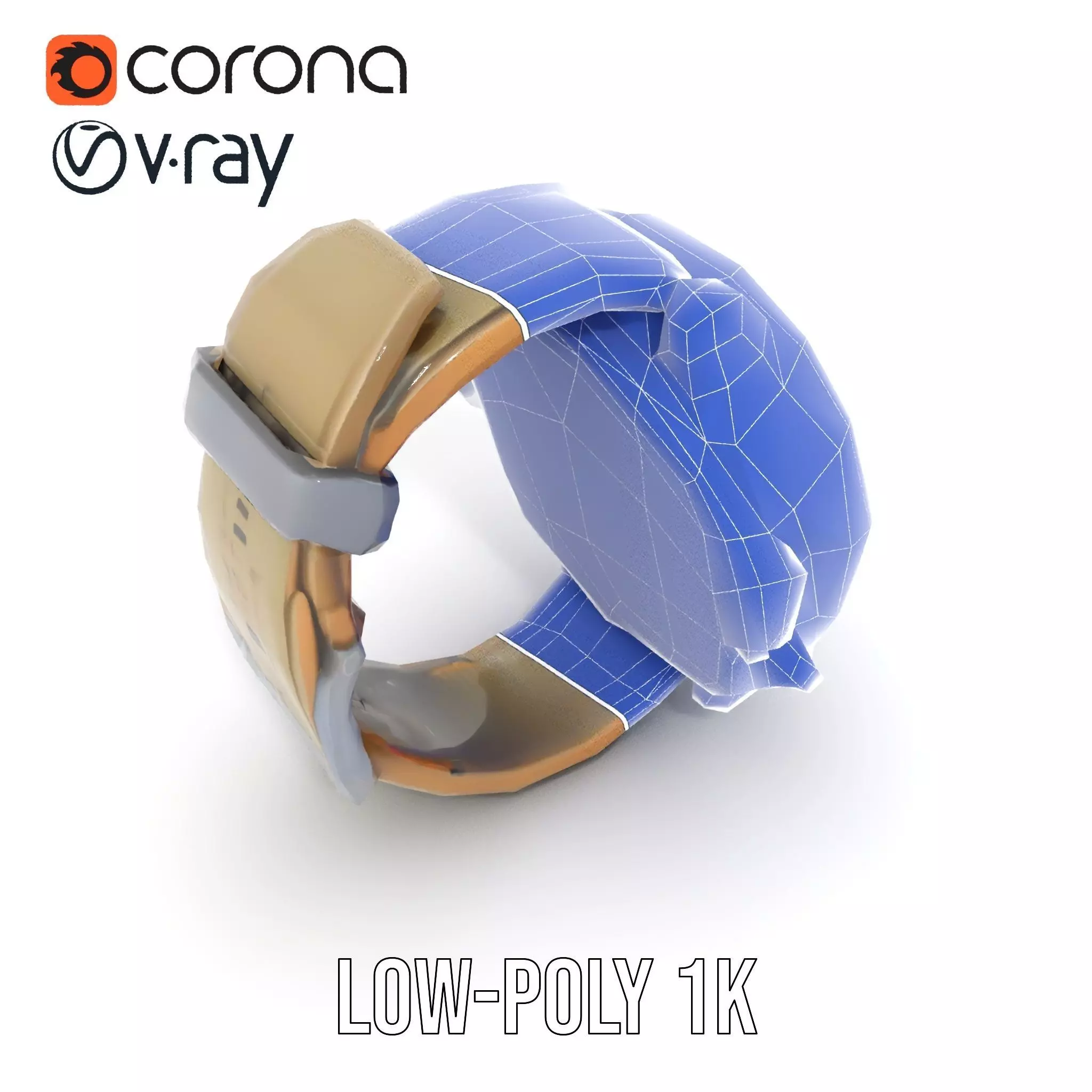 Futuristic Tactical Watch Model Pack Low-poly 3D model_20