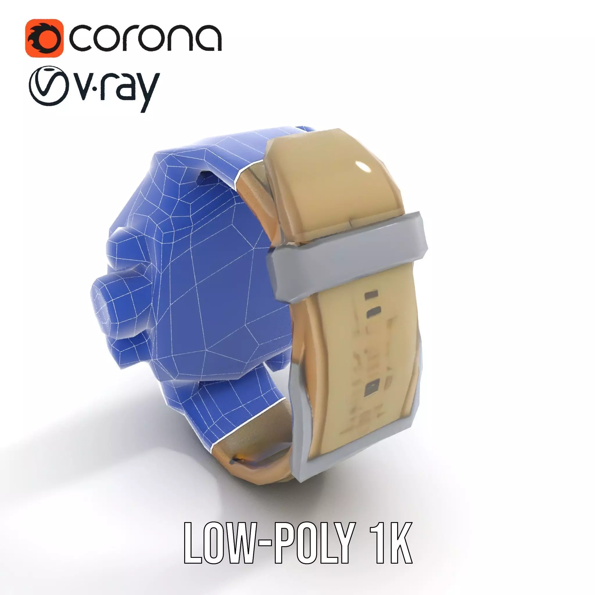 Futuristic Tactical Watch Model Pack Low-poly 3D model_26