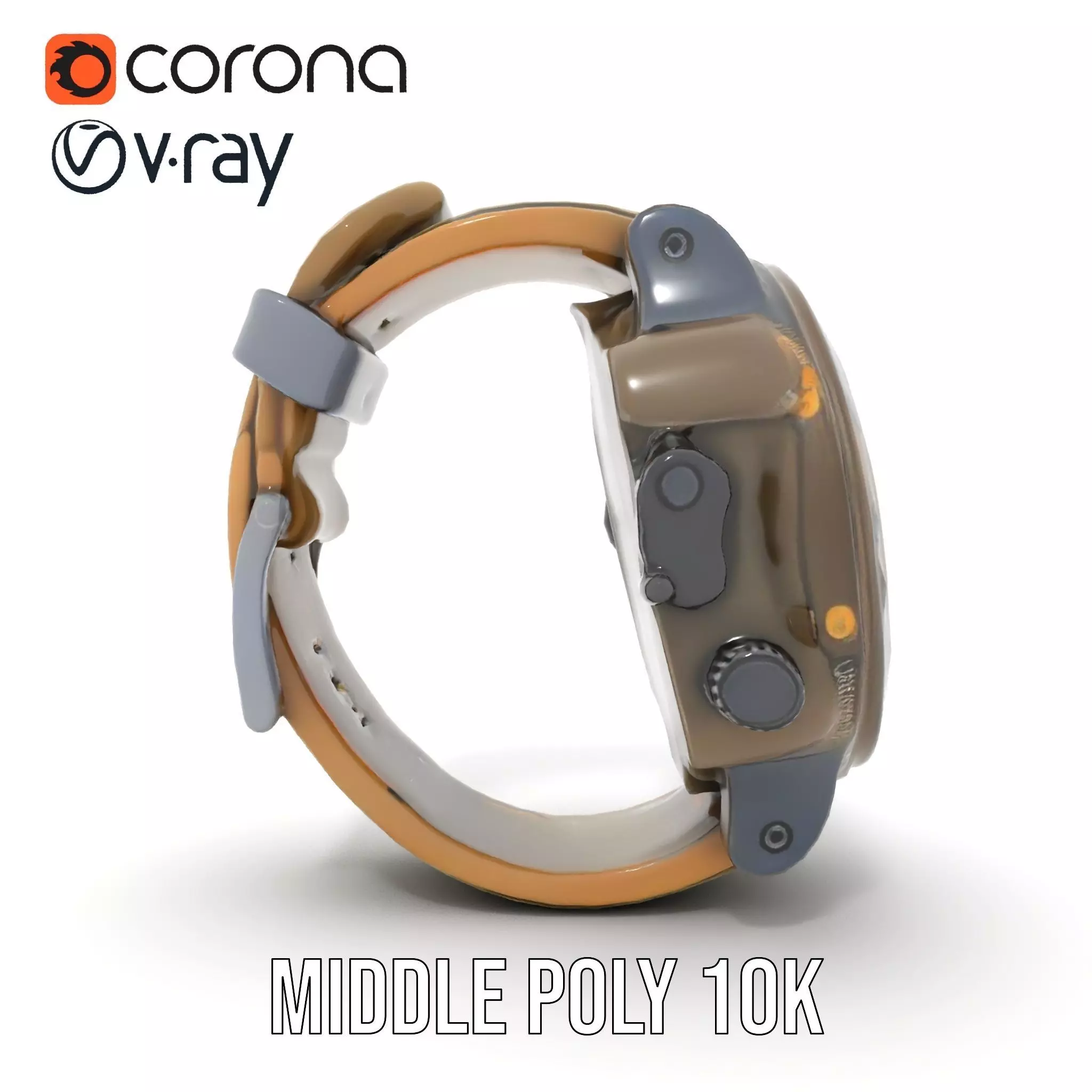 Futuristic Tactical Watch Model Pack Low-poly 3D model_19