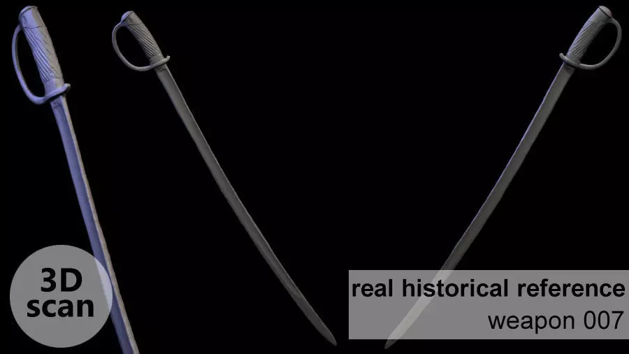 Historical weapon 007 3D print model