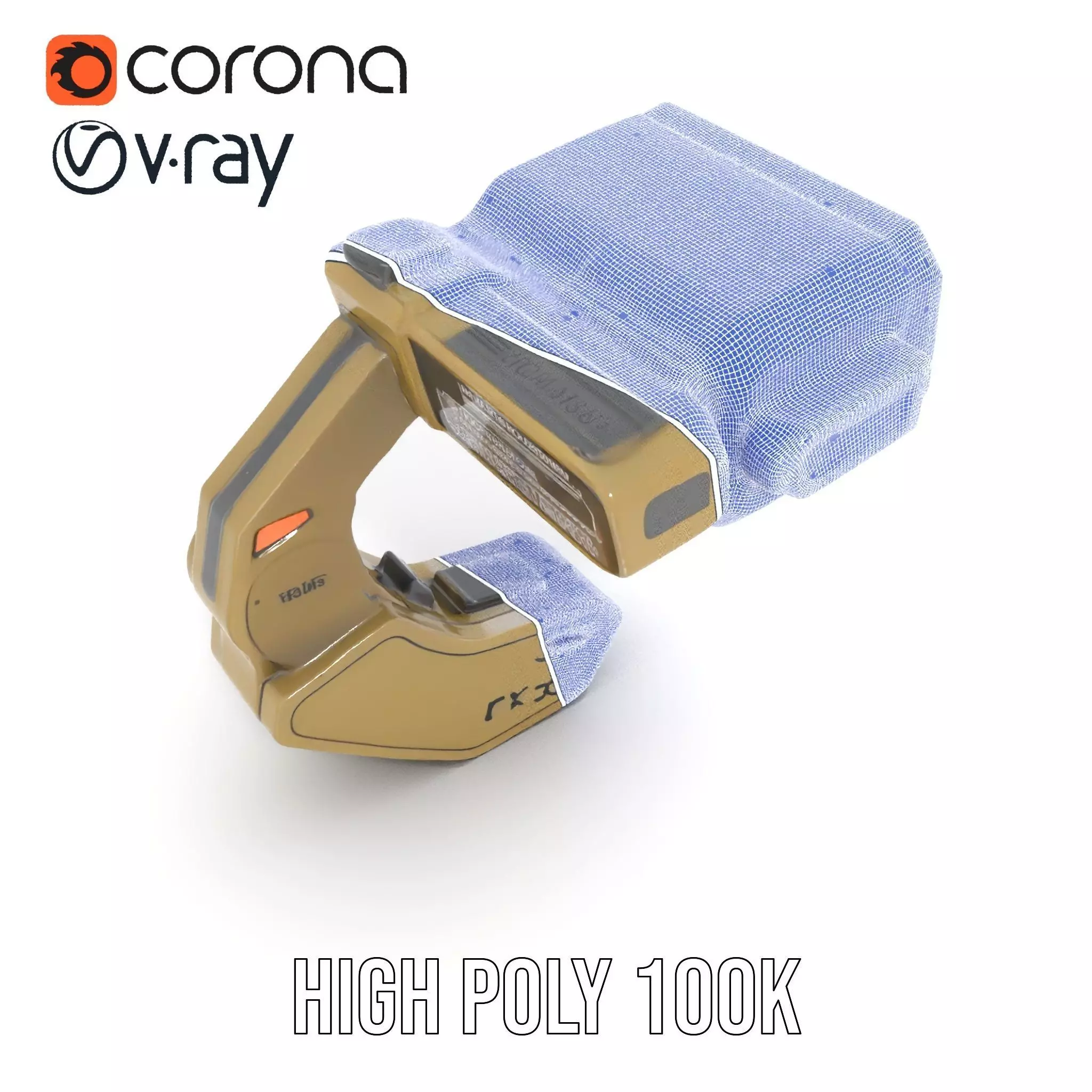 Pip Boy Model Pack  Advanced Wearable Device Low-poly 3D model_29