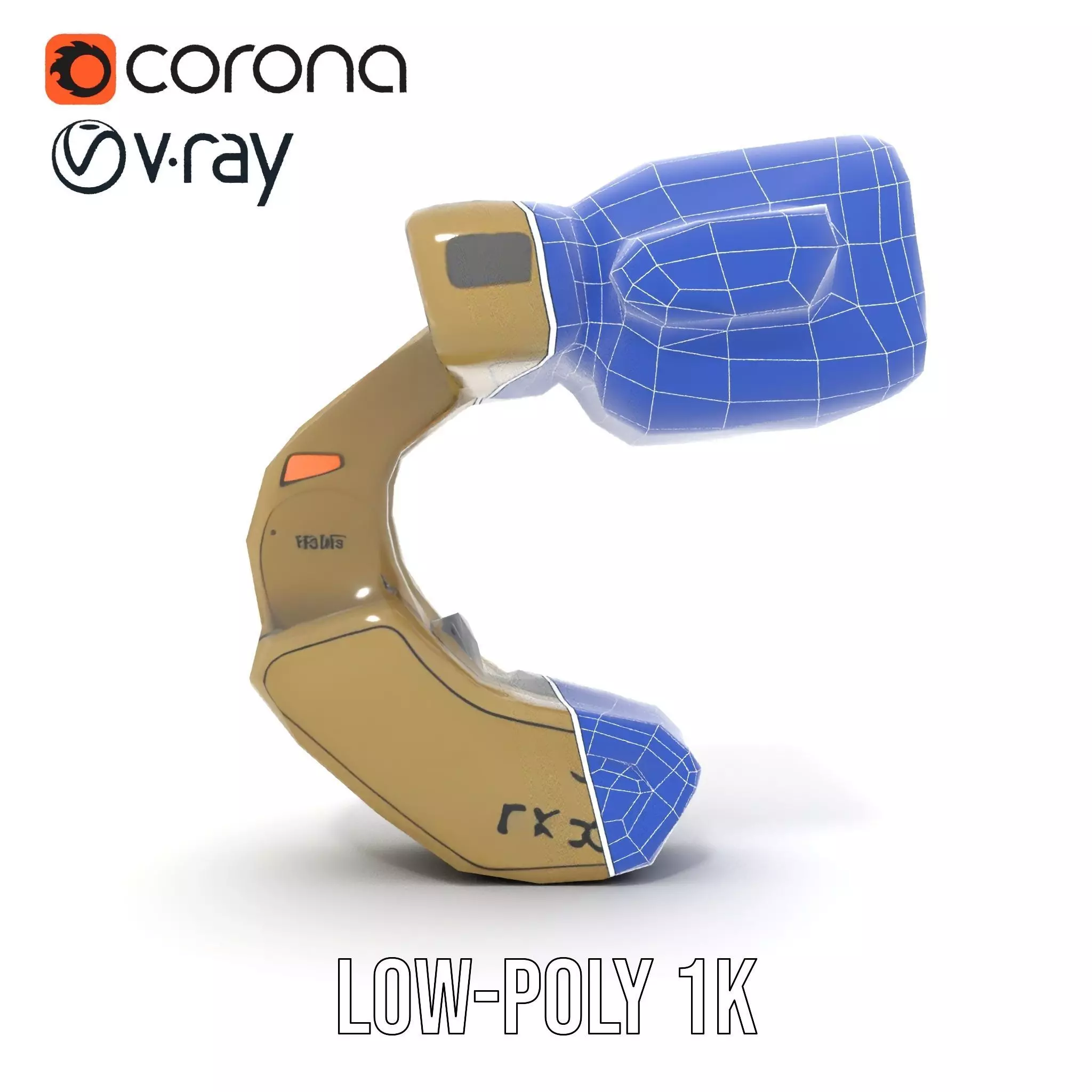 Pip Boy Model Pack  Advanced Wearable Device Low-poly 3D model_26