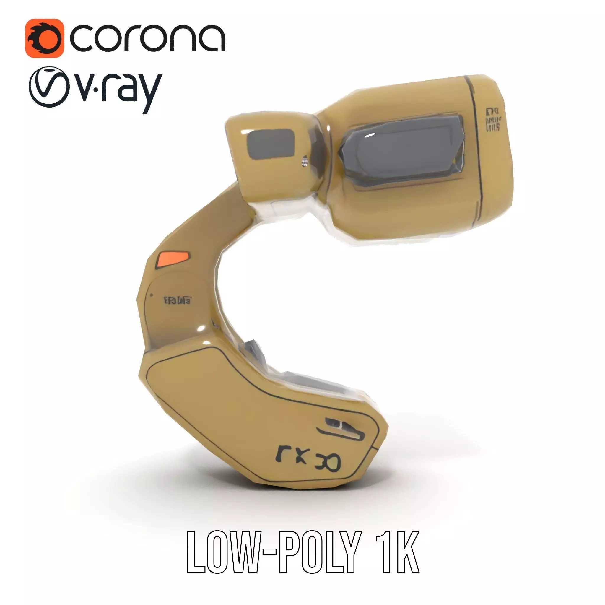 Pip Boy Model Pack  Advanced Wearable Device Low-poly 3D model_28