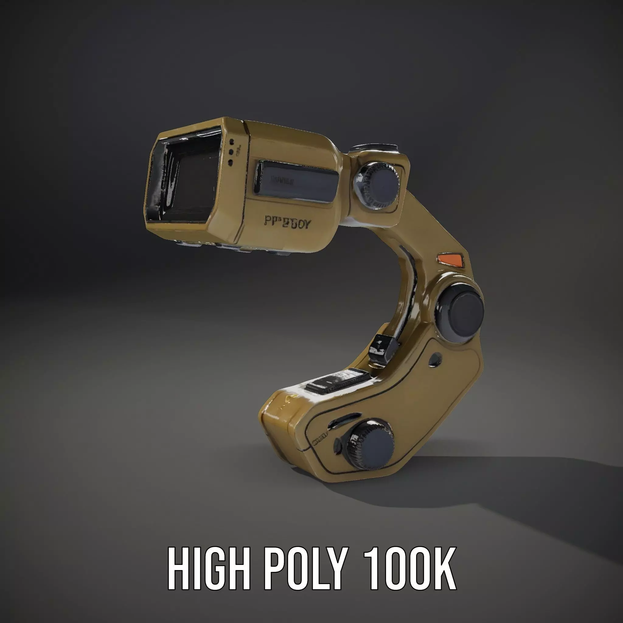 Pip Boy Model Pack  Advanced Wearable Device Low-poly 3D model_8