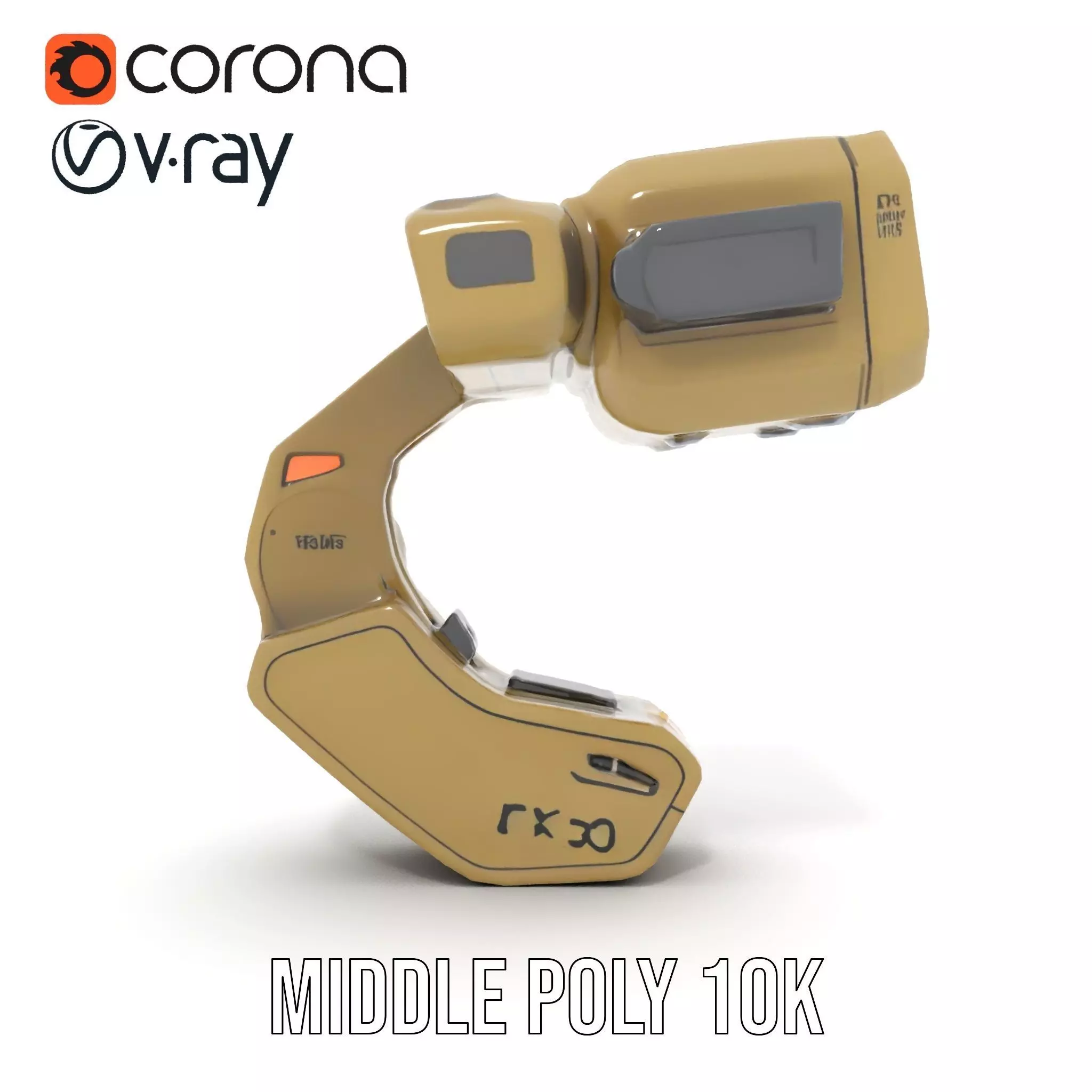 Pip Boy Model Pack  Advanced Wearable Device Low-poly 3D model_27