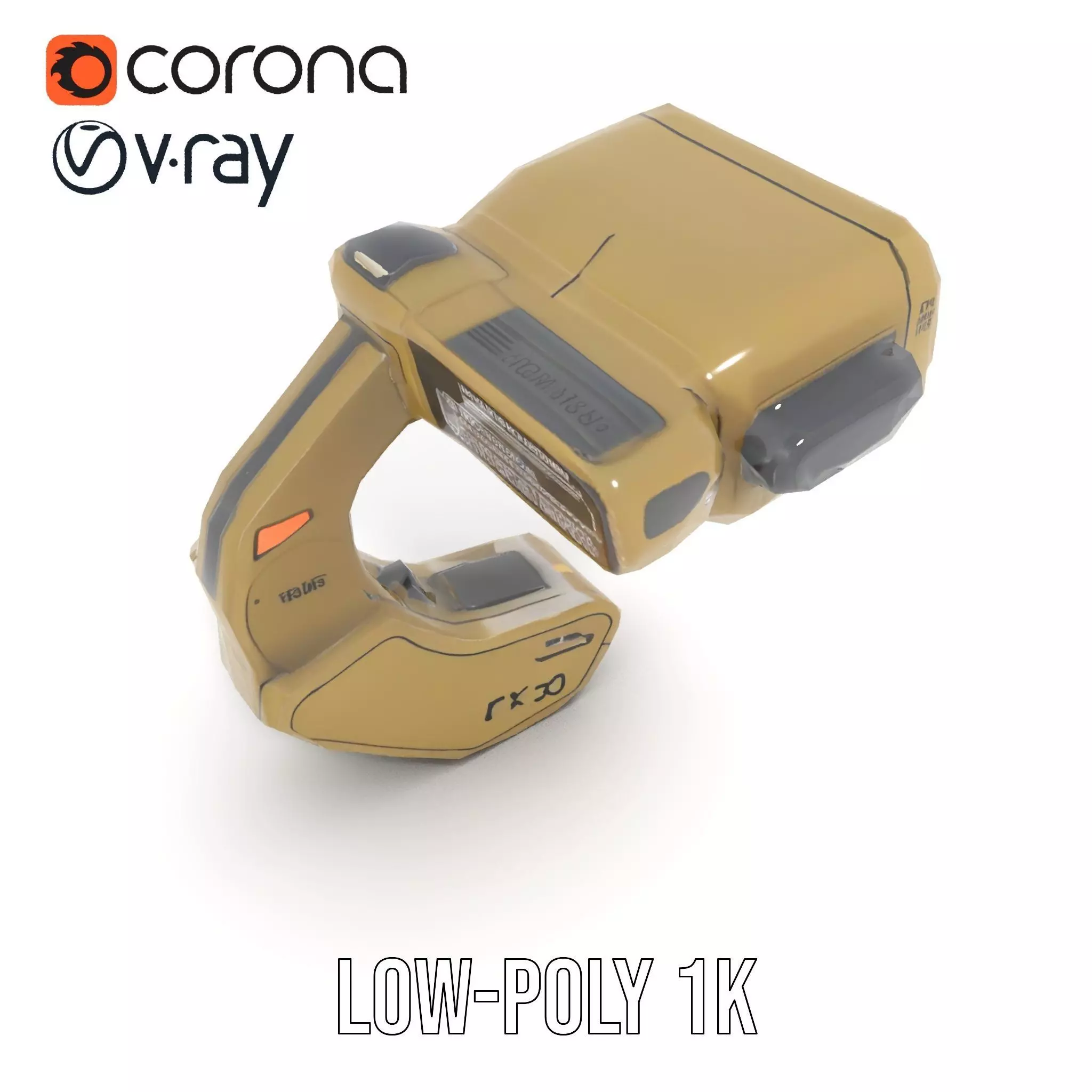 Pip Boy Model Pack  Advanced Wearable Device Low-poly 3D model_14