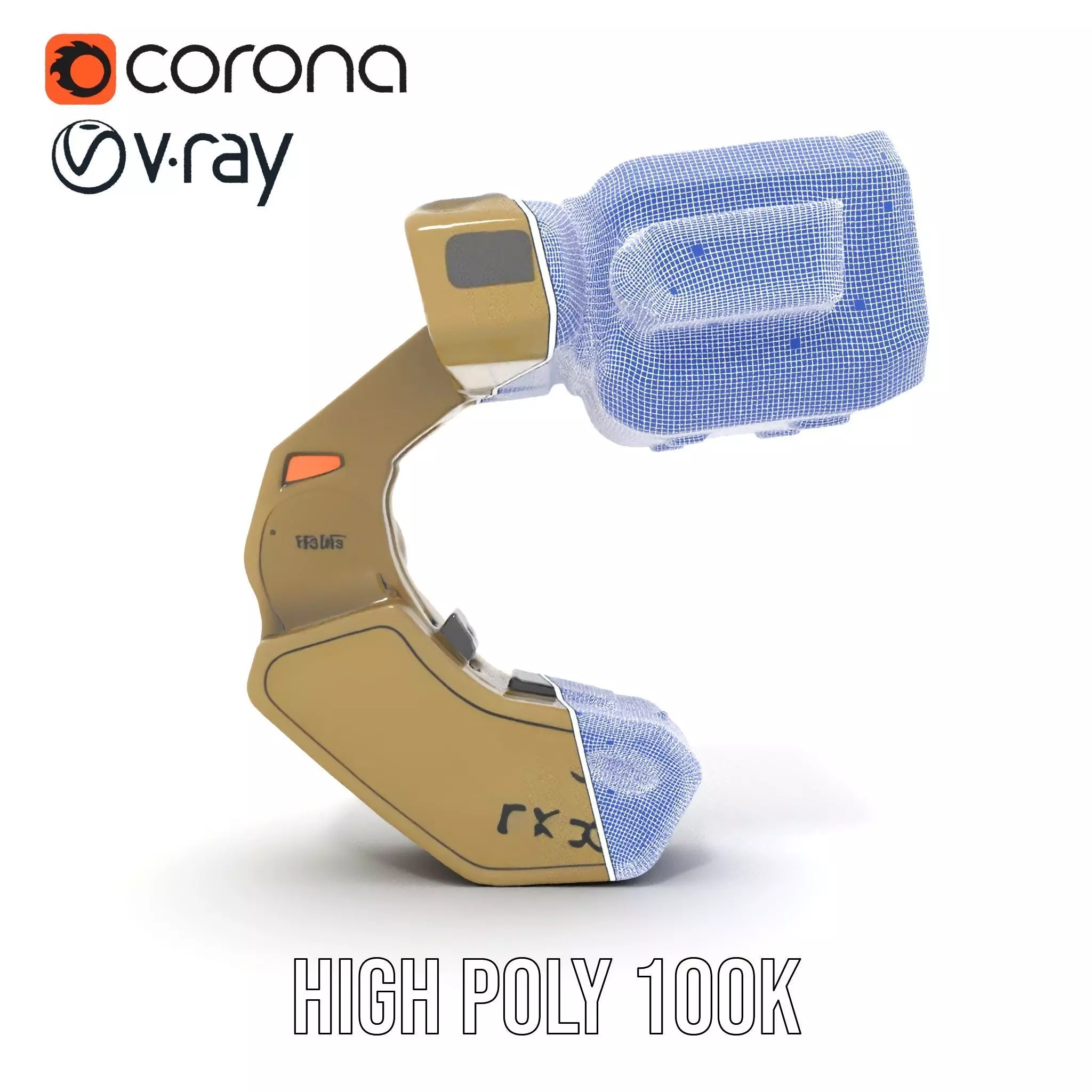 Pip Boy Model Pack  Advanced Wearable Device Low-poly 3D model_34