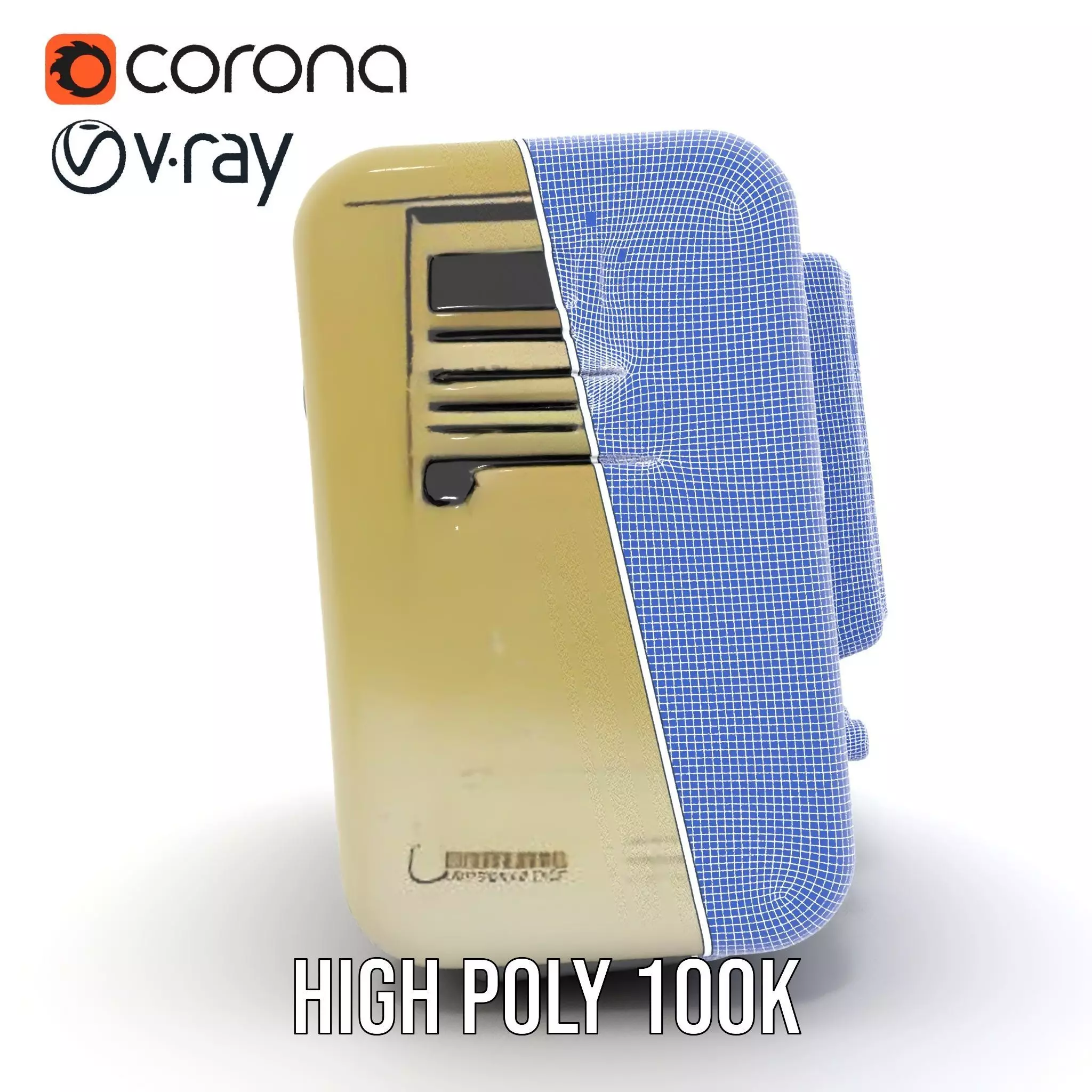 Vintage Military Oscilloscope Model Pack with Classic Design Low-poly 3D model_35