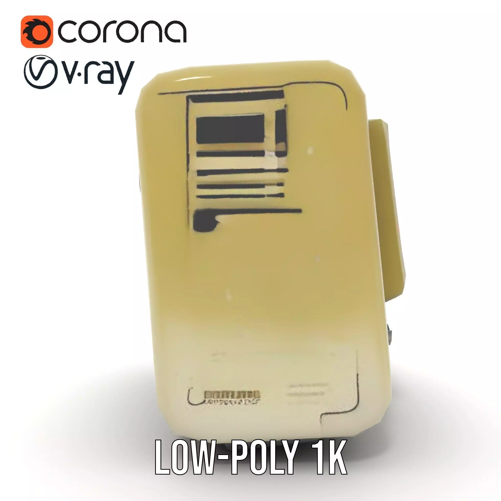 Vintage Military Oscilloscope Model Pack with Classic Design Low-poly 3D model_25