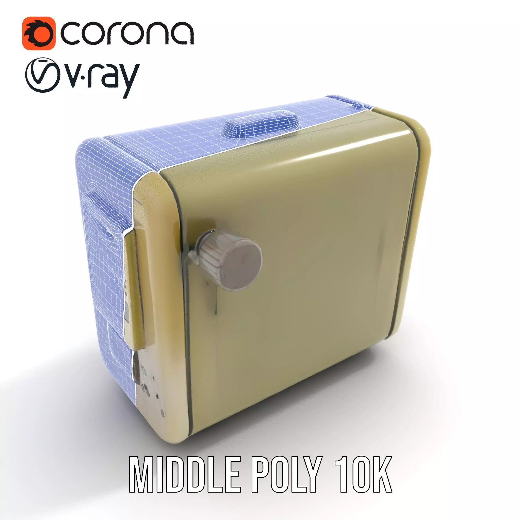 Vintage Military Oscilloscope Model Pack with Classic Design Low-poly 3D model_14