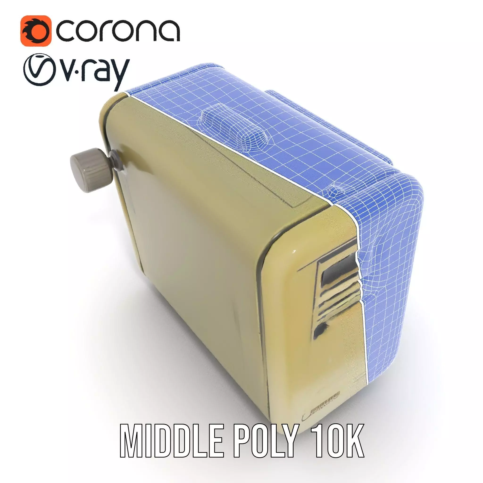 Vintage Military Oscilloscope Model Pack with Classic Design Low-poly 3D model_24