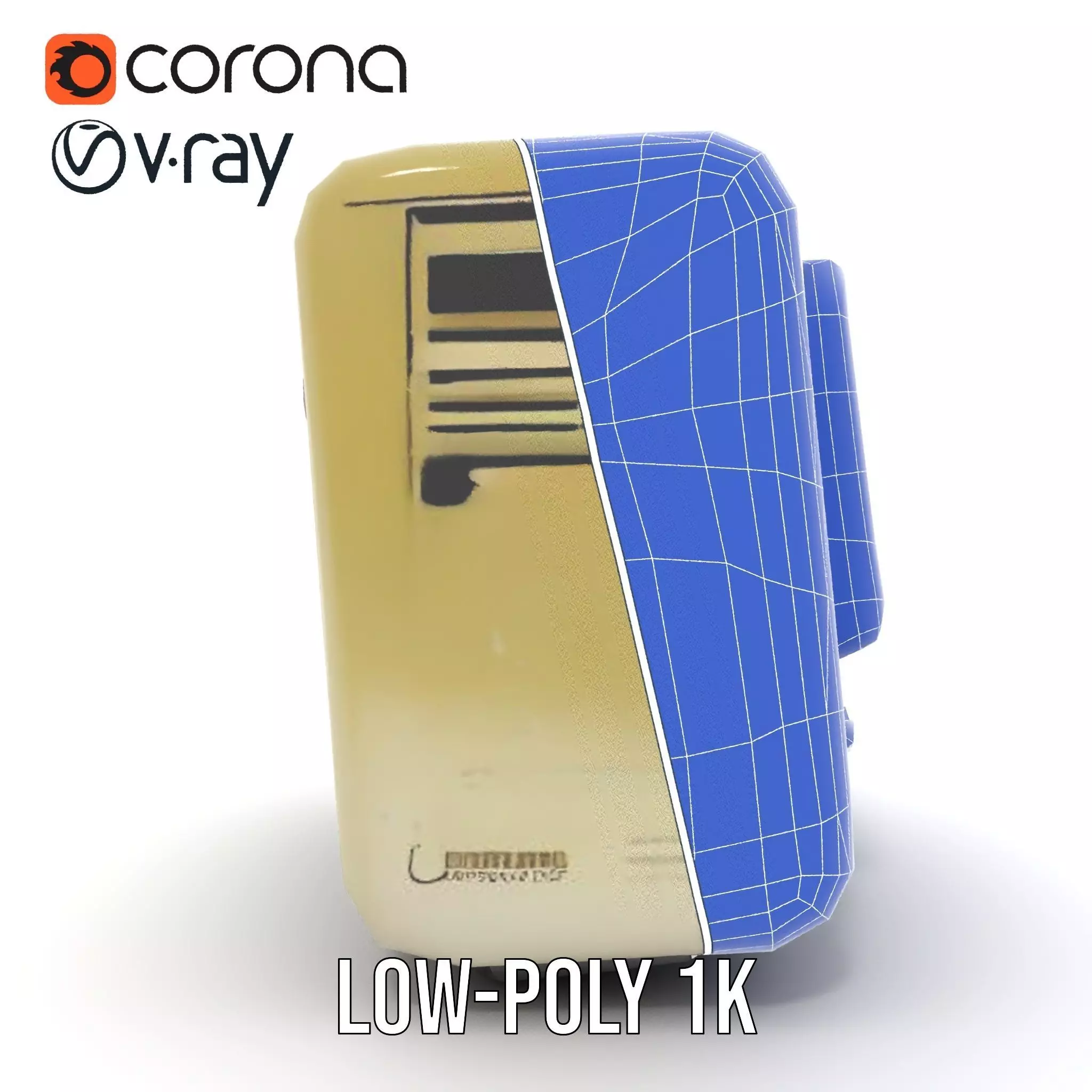 Vintage Military Oscilloscope Model Pack with Classic Design Low-poly 3D model_31