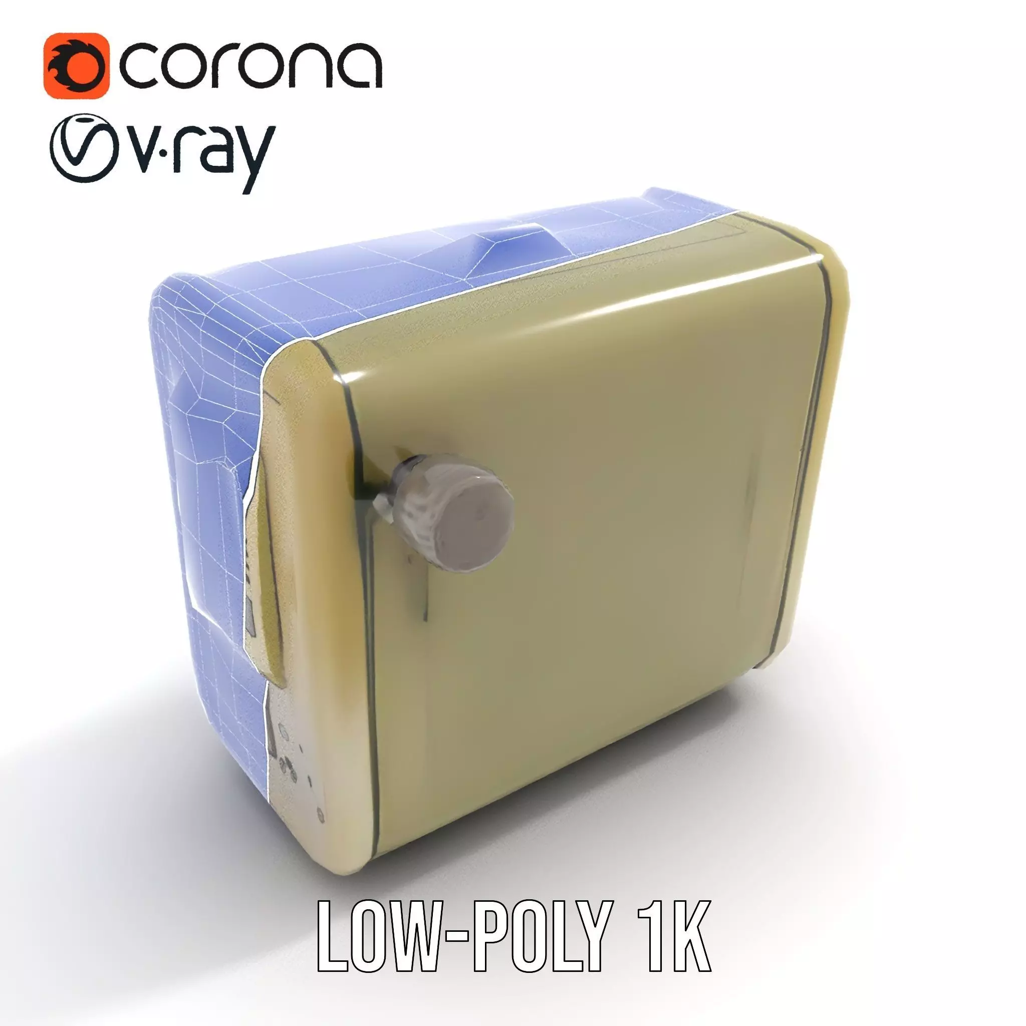 Vintage Military Oscilloscope Model Pack with Classic Design Low-poly 3D model_13