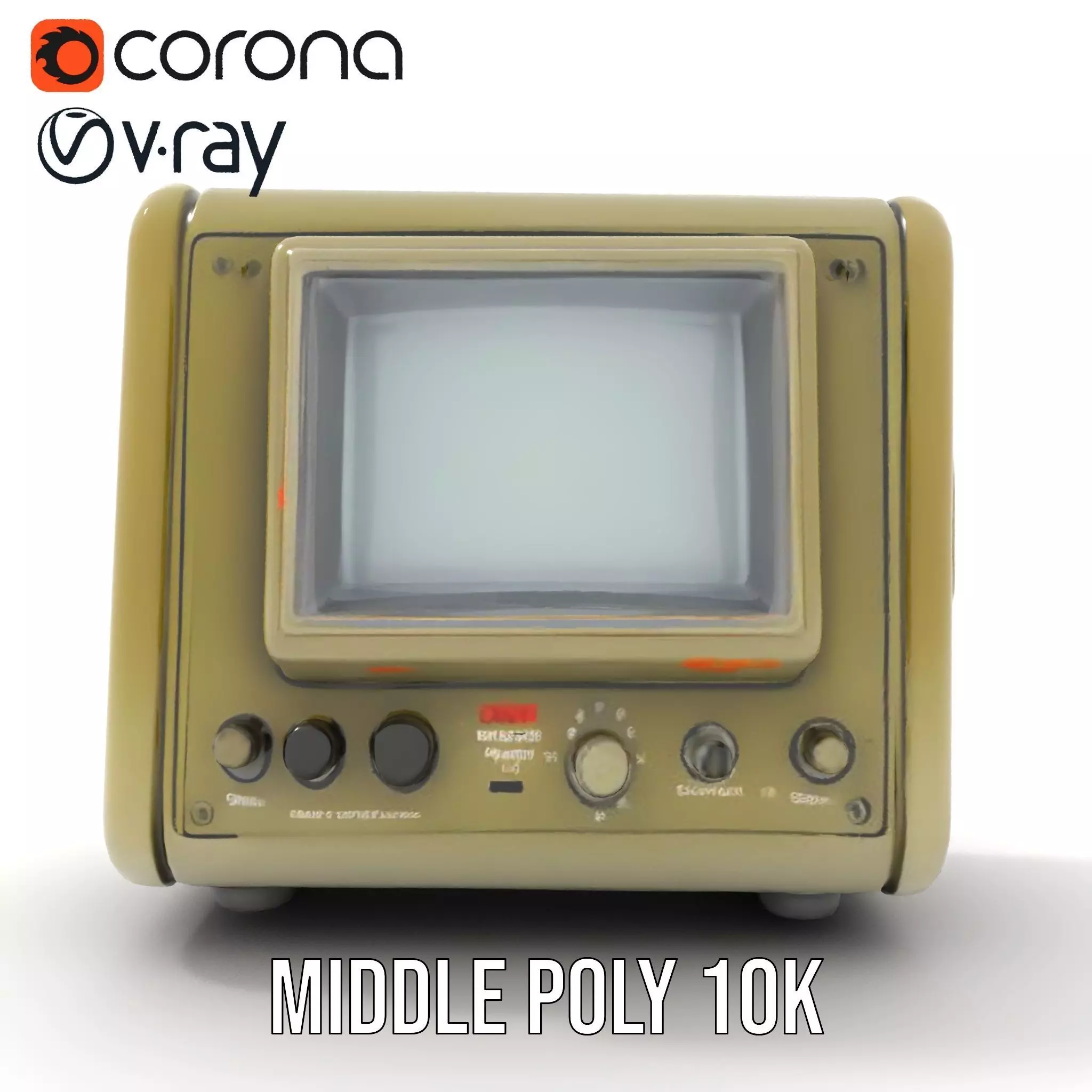 Vintage Military Oscilloscope Model Pack with Classic Design Low-poly 3D model_16