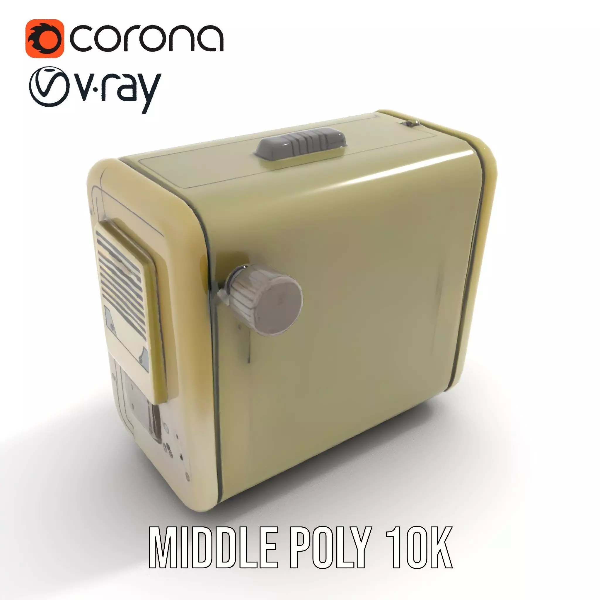 Vintage Military Oscilloscope Model Pack with Classic Design Low-poly 3D model_7