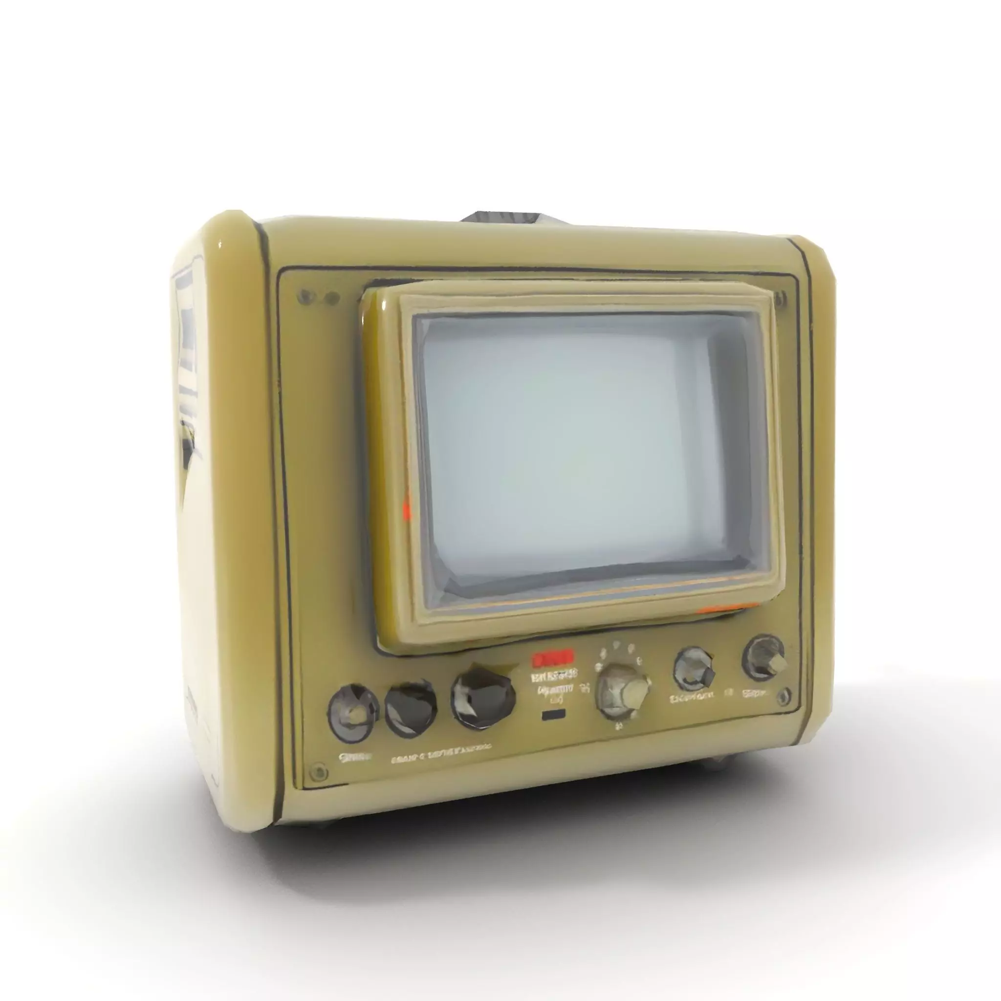 Vintage Military Oscilloscope Model Pack with Classic Design Low-poly 3D model_10