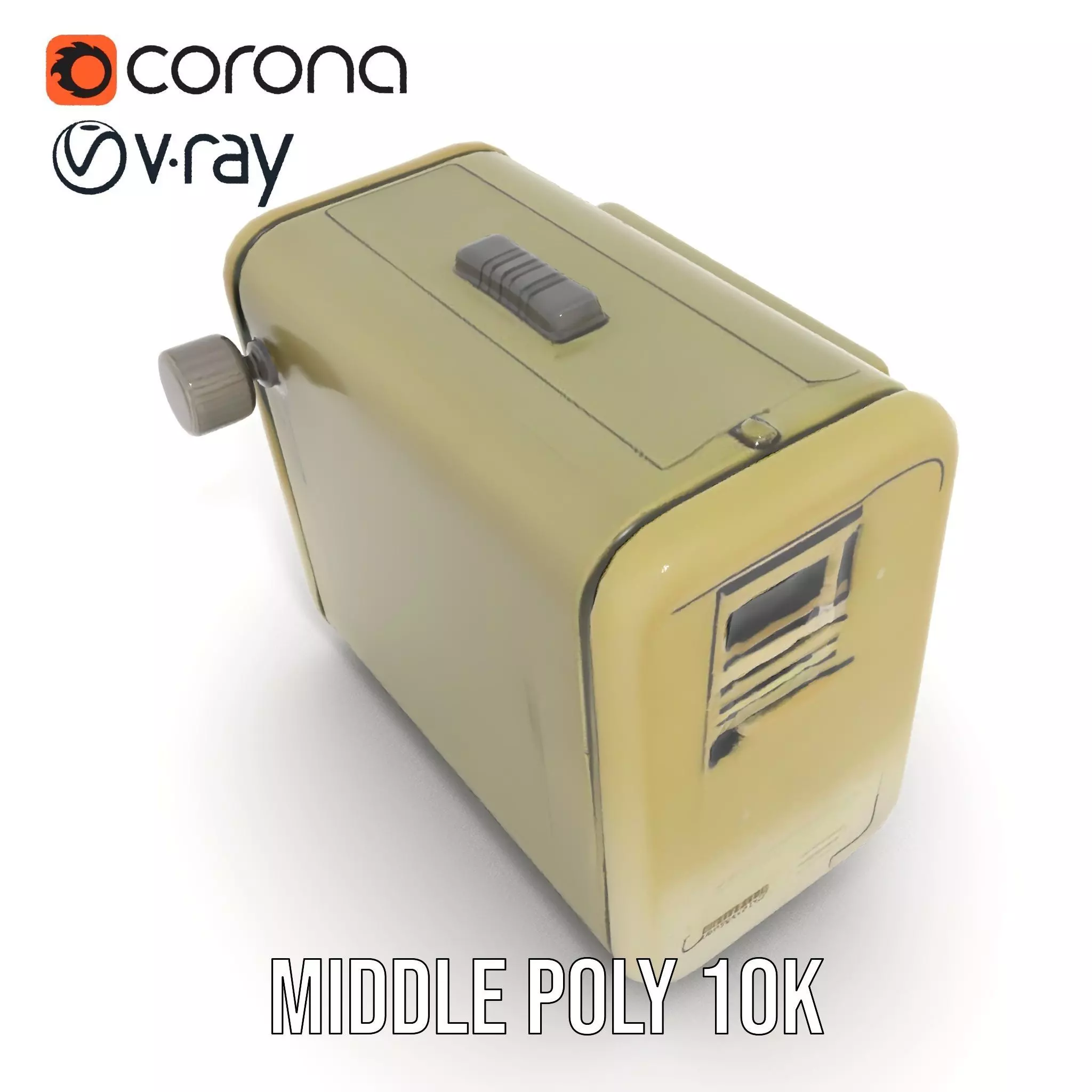 Vintage Military Oscilloscope Model Pack with Classic Design Low-poly 3D model_12