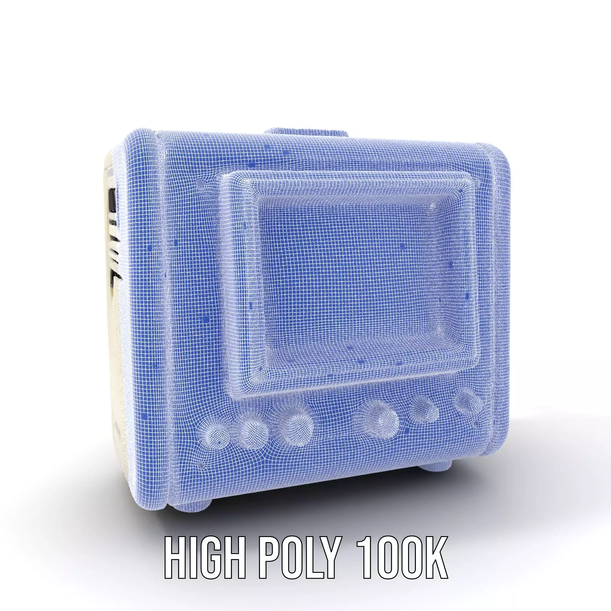 Vintage Military Oscilloscope Model Pack with Classic Design Low-poly 3D model_5