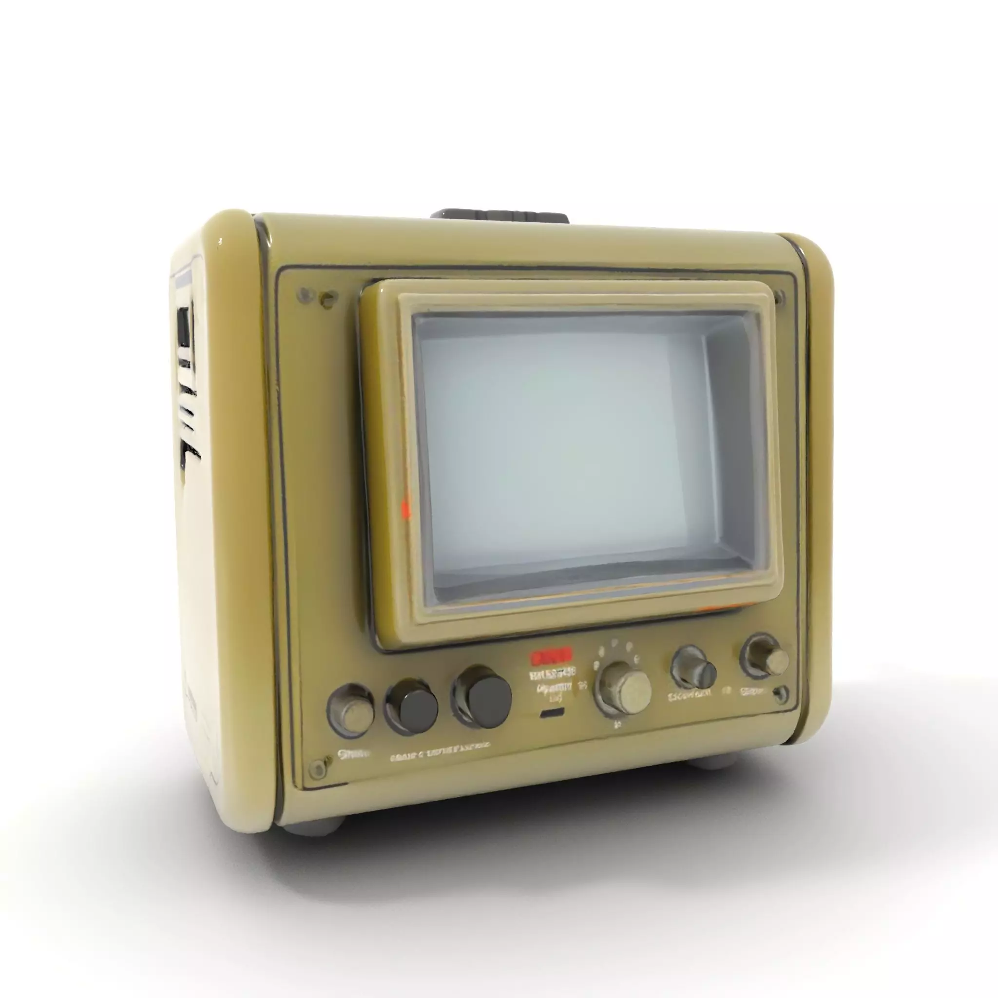 Vintage Military Oscilloscope Model Pack with Classic Design Low-poly 3D model_0