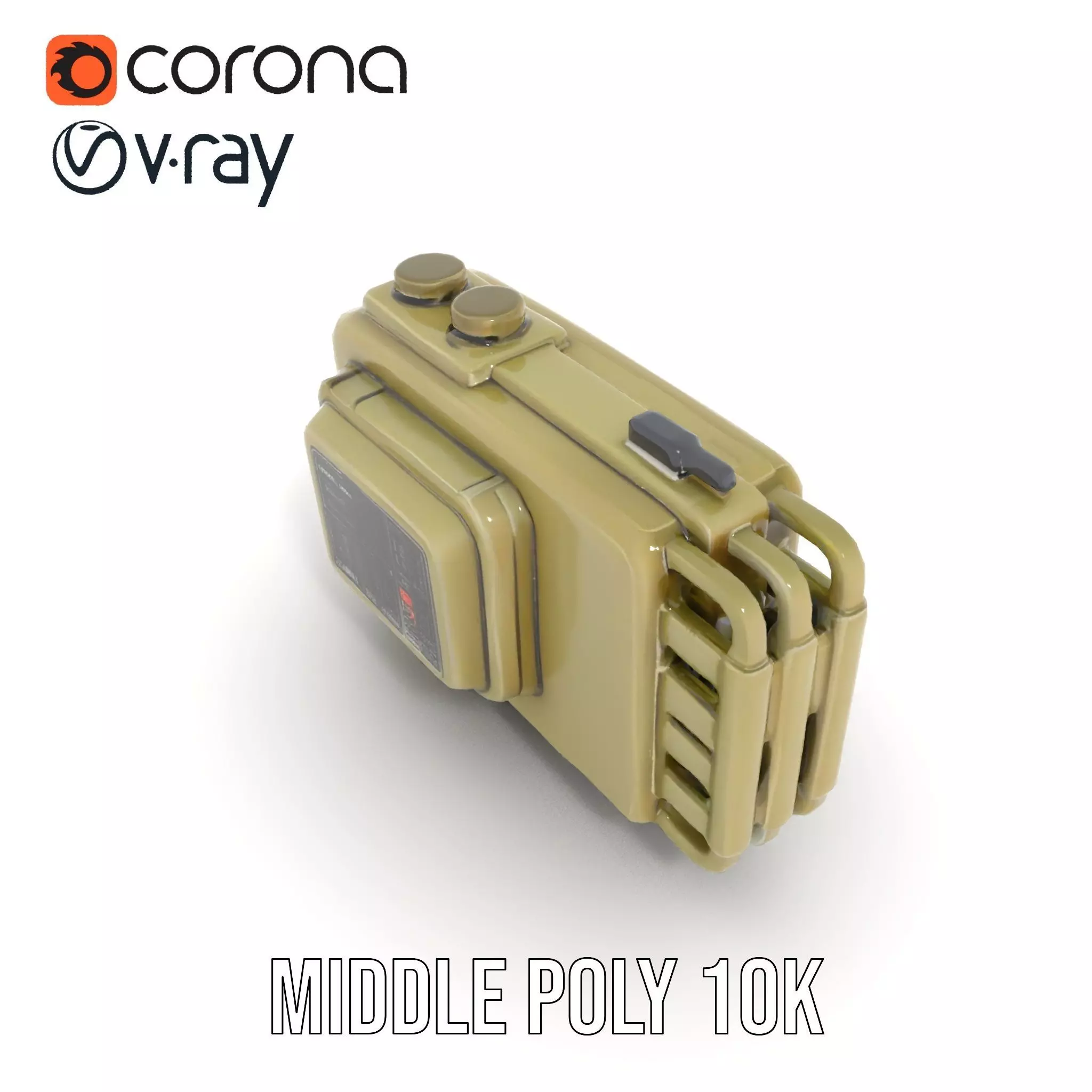 Retro Military Device Model Pack Low-poly 3D model_13