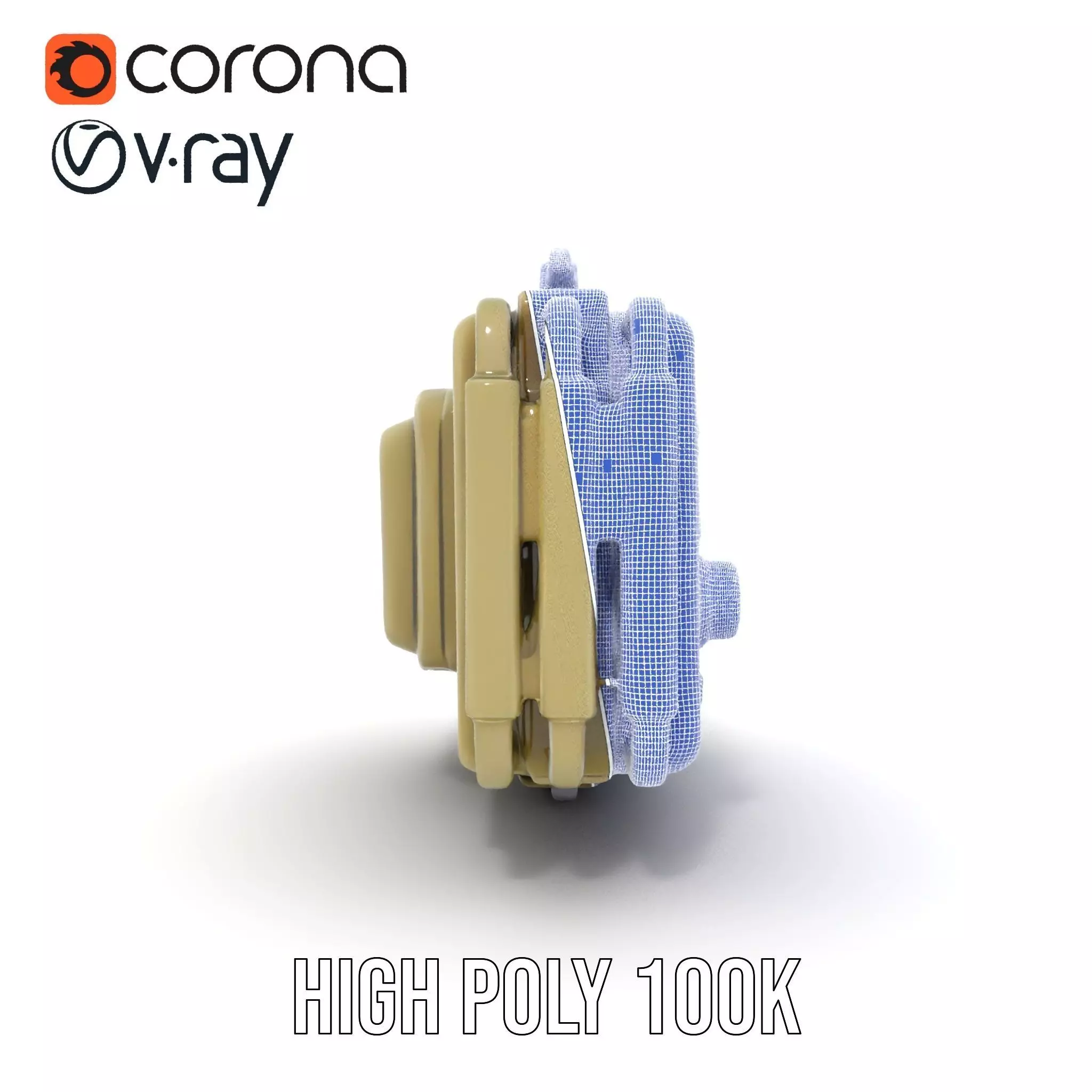 Retro Military Device Model Pack Low-poly 3D model_33