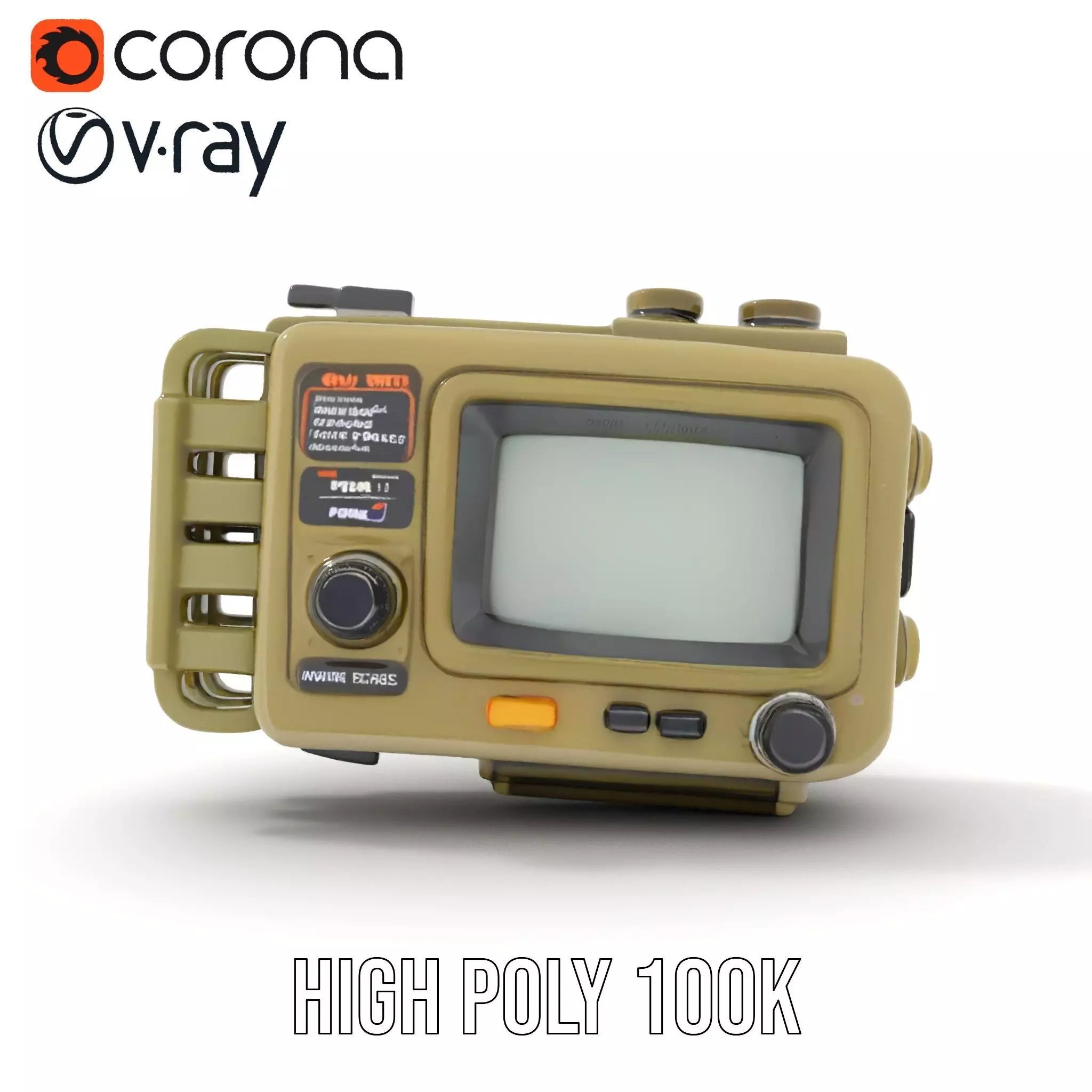 Retro Military Device Model Pack Low-poly 3D model_24