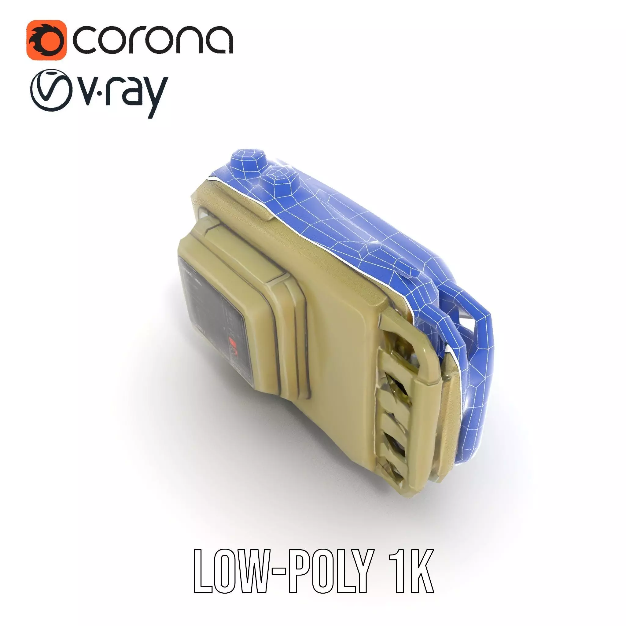 Retro Military Device Model Pack Low-poly 3D model_32