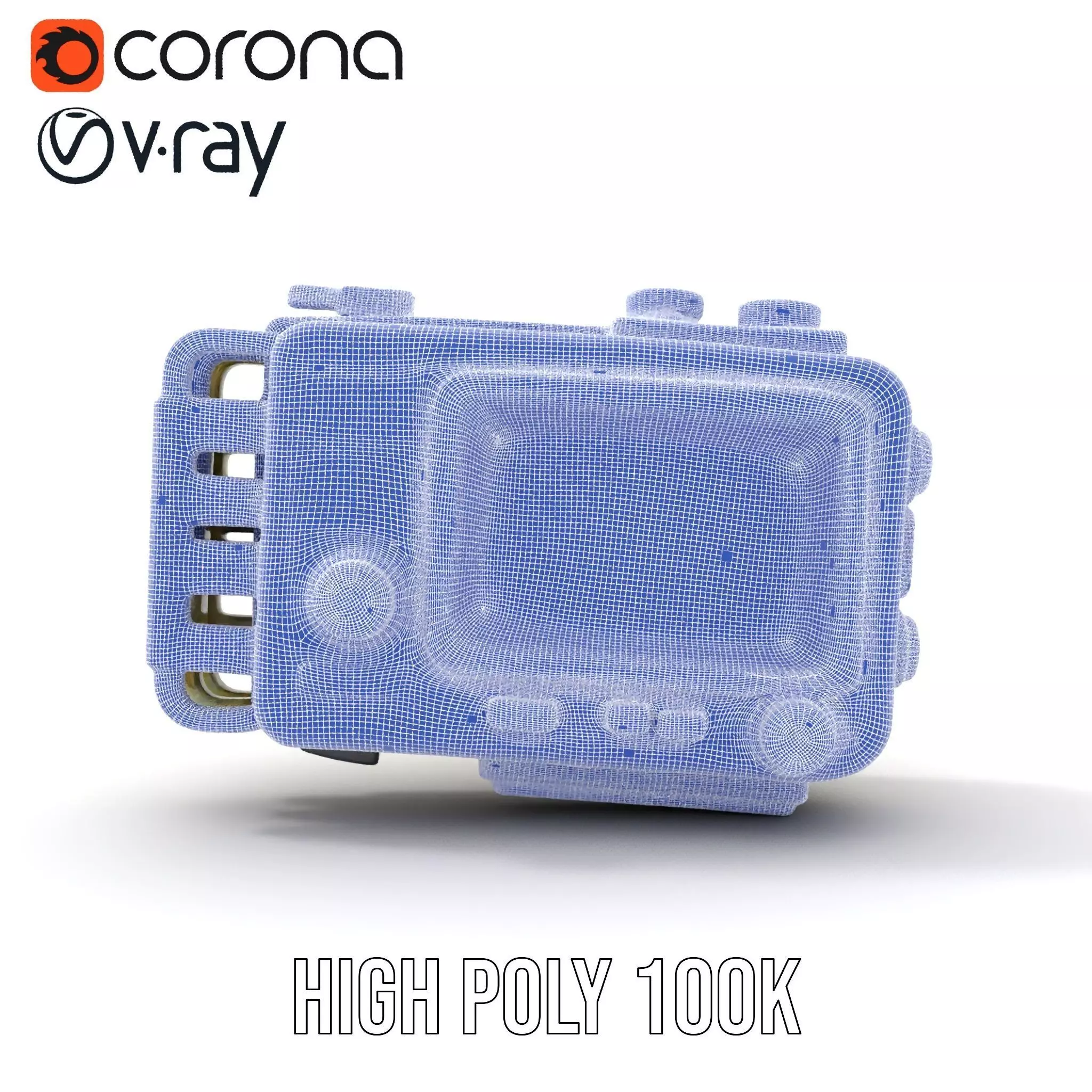 Retro Military Device Model Pack Low-poly 3D model_34